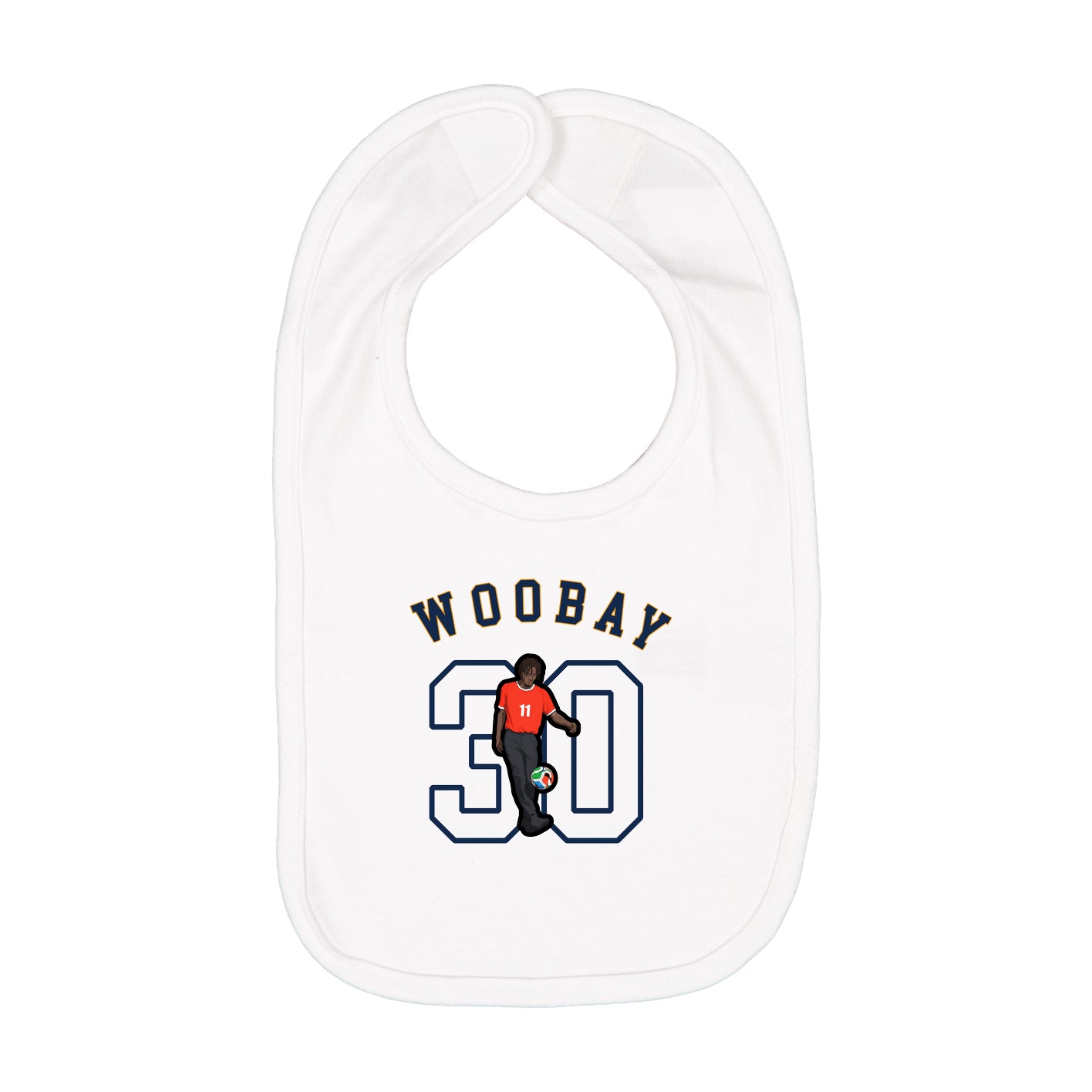 Infant Bib — Shirsey Arch in White