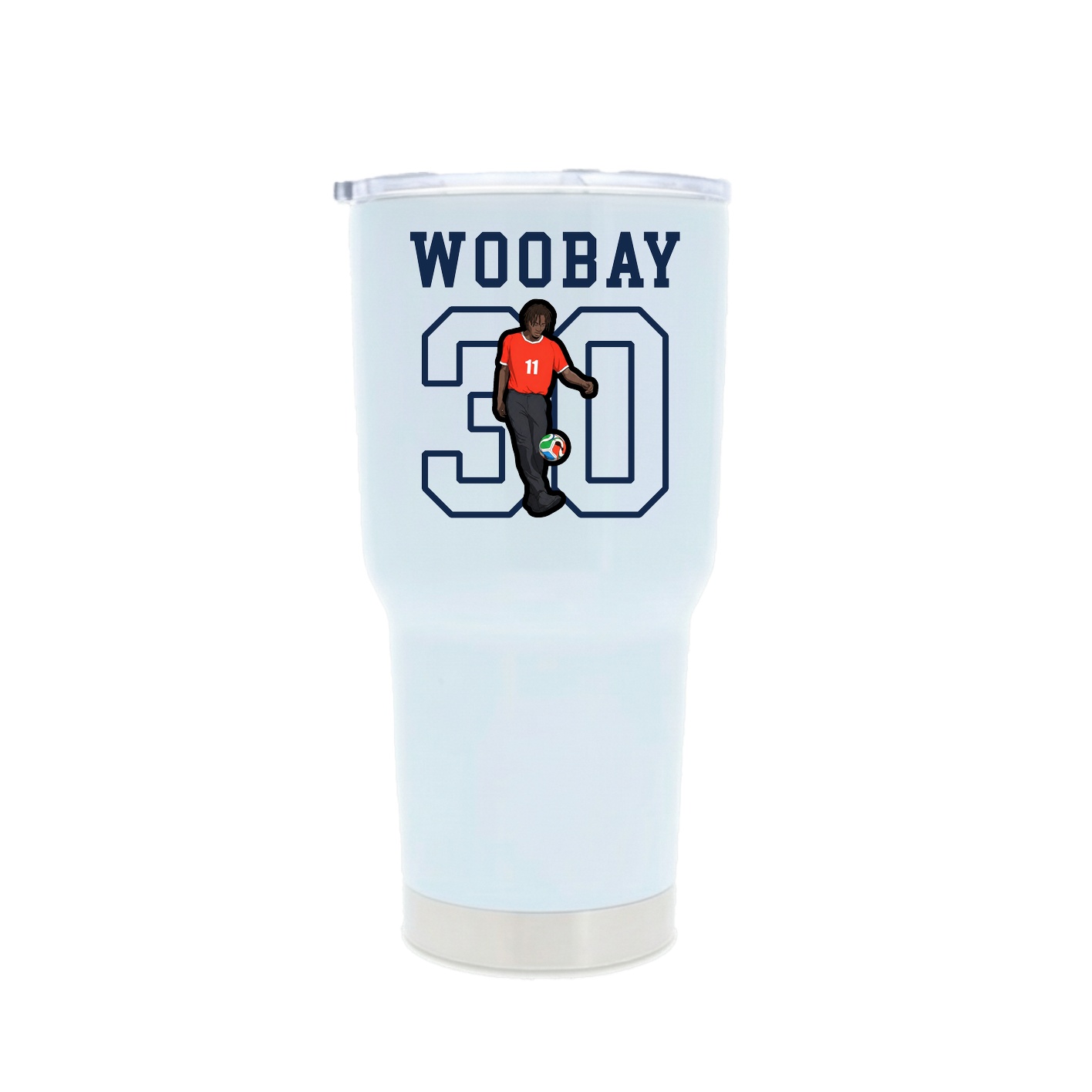 30oz Stainless Steel Tumbler — Shirsey in White