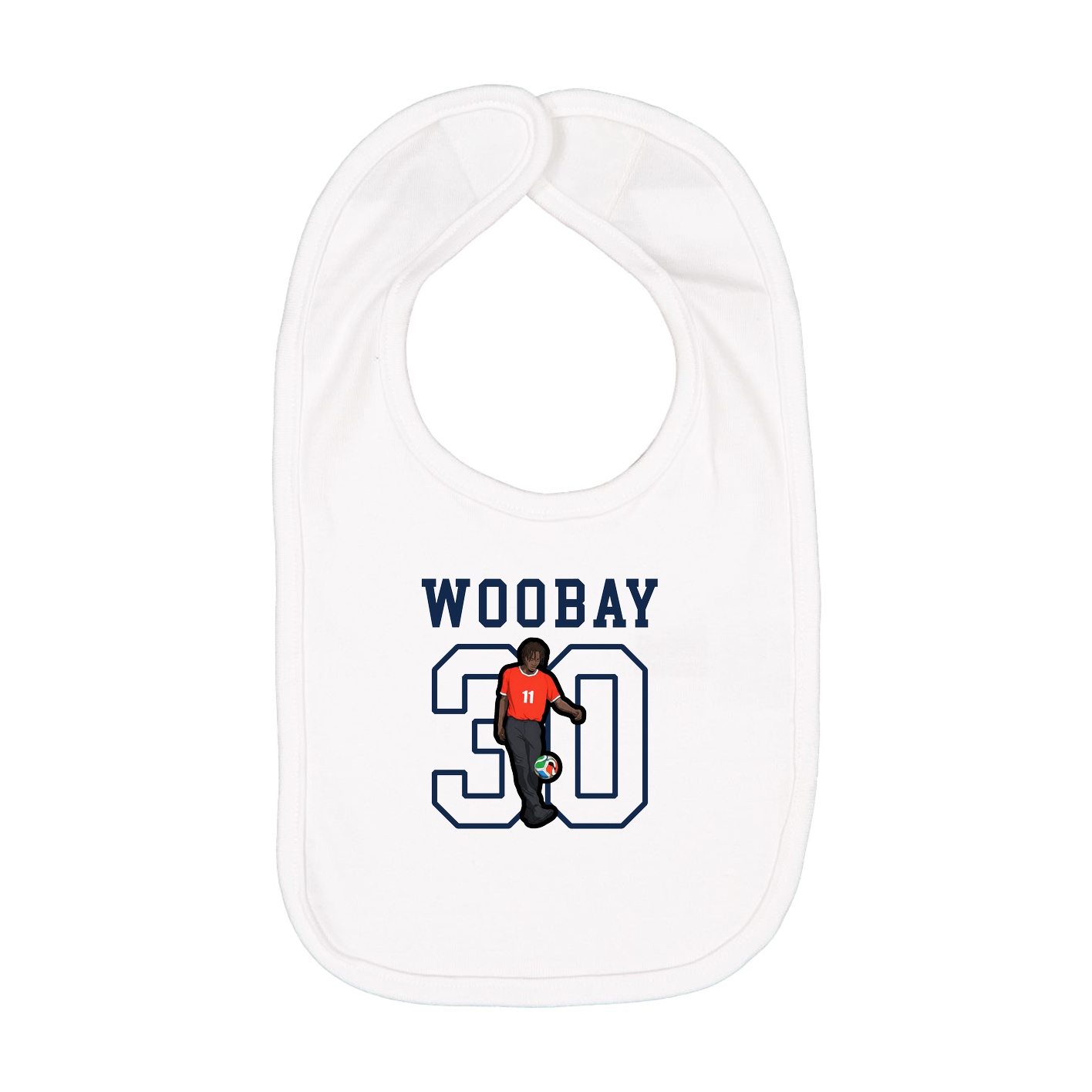 Infant Bib — Shirsey in White