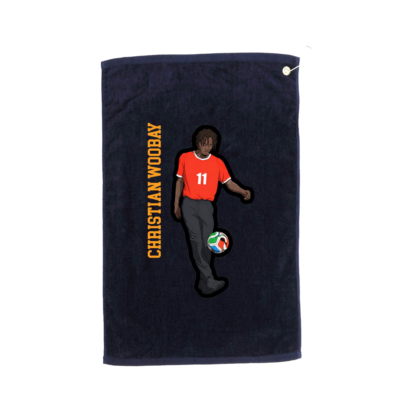 Golf Towel — Name Vertical in Navy