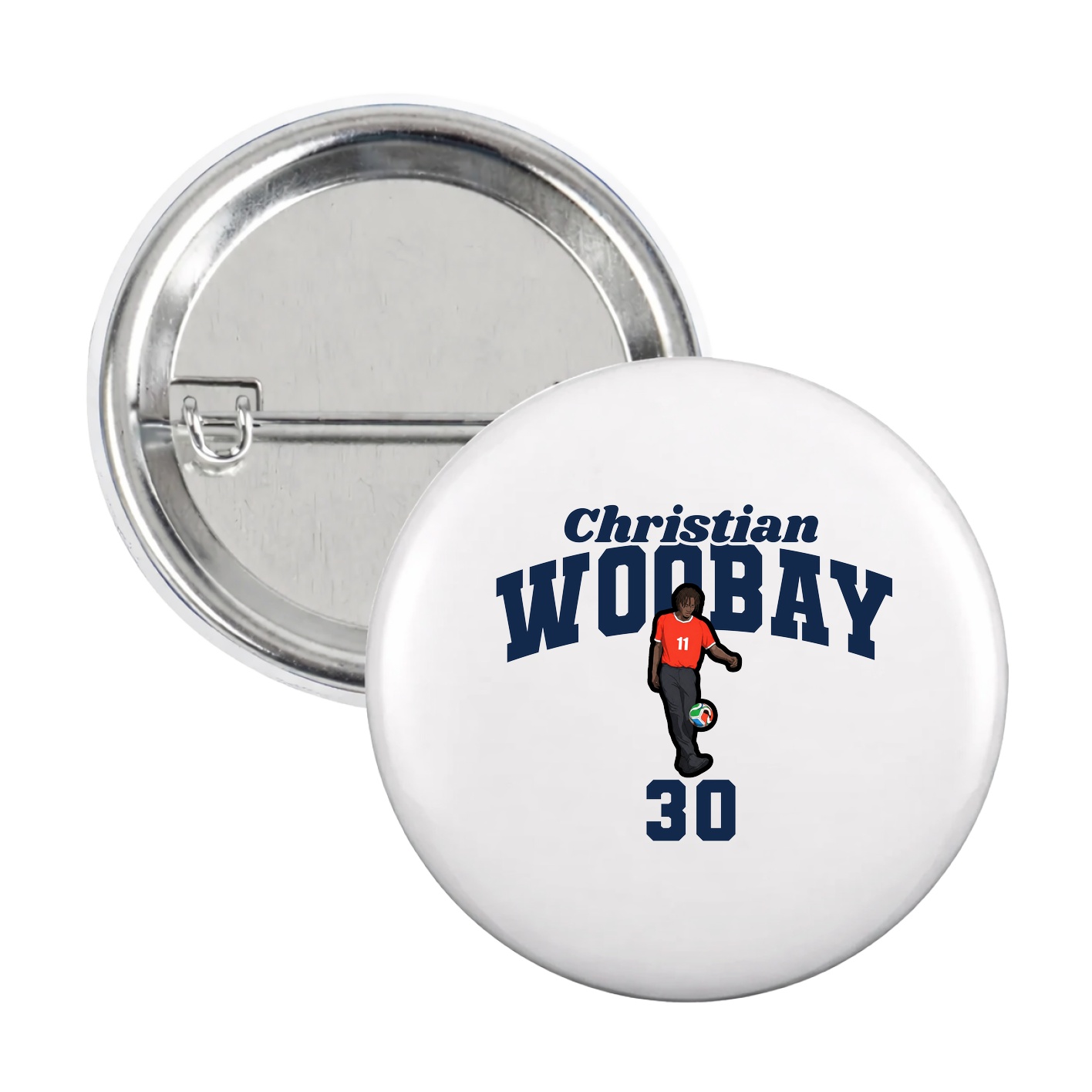 Game Day Button — Signature Arch in White