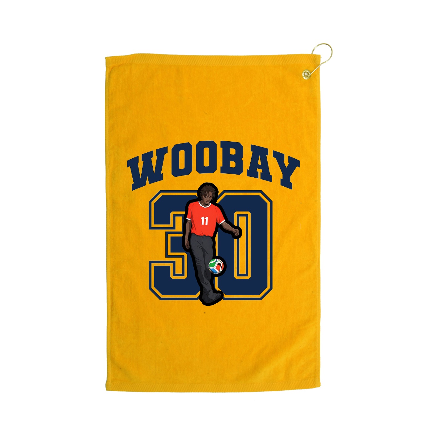 Golf Towel — Number in Gold