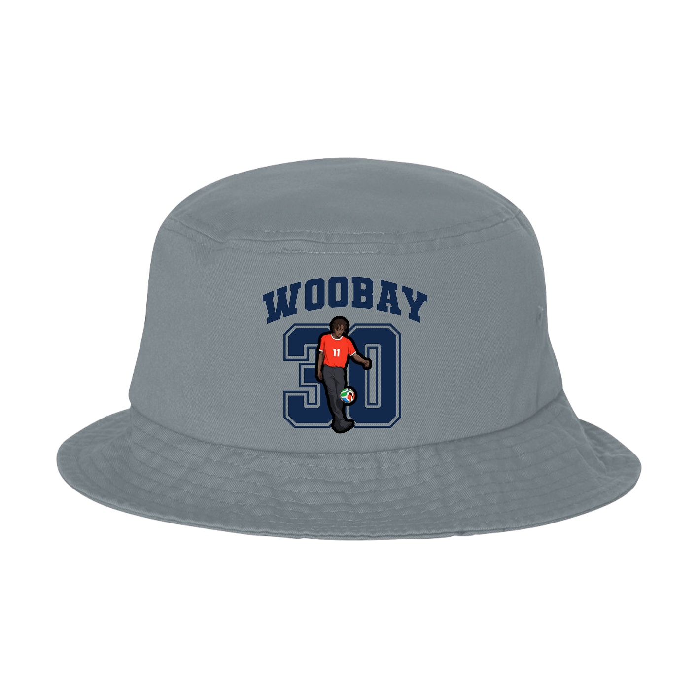 Bucket Cap — Number in Grey