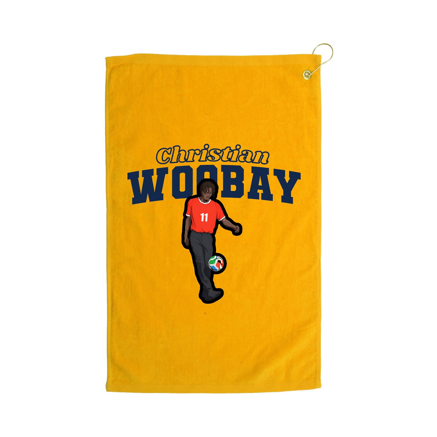 Golf Towel — Name Arch in Gold