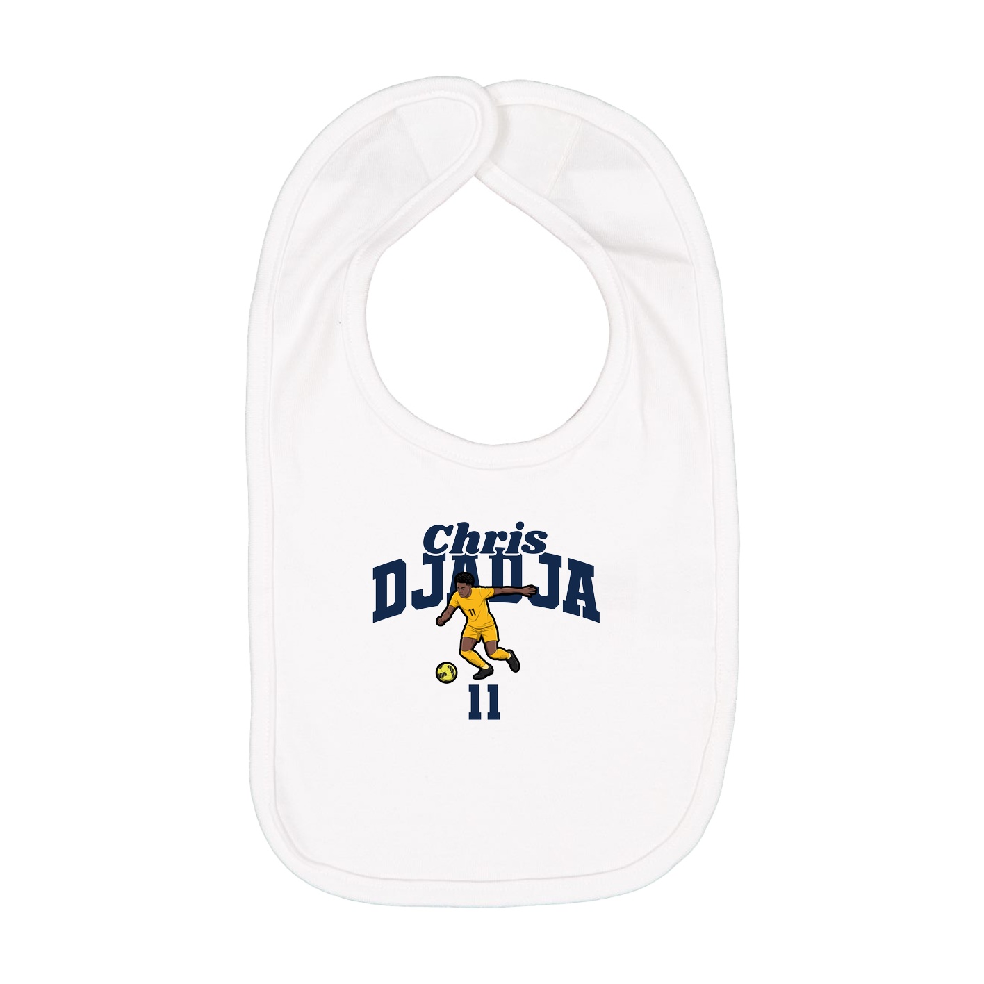 Infant Bib — Signature Arch in White