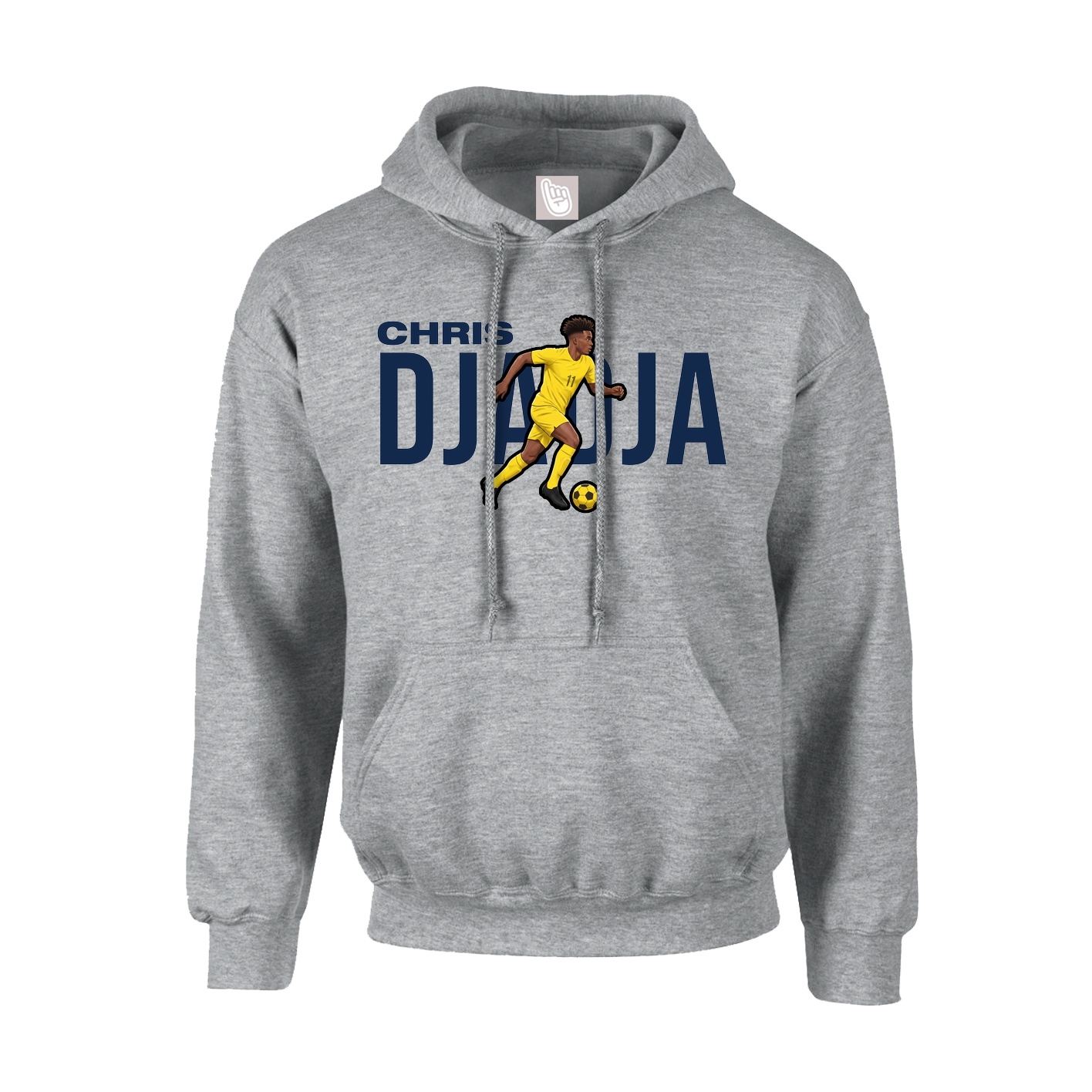 Youth Hoodie — Player Name in Grey