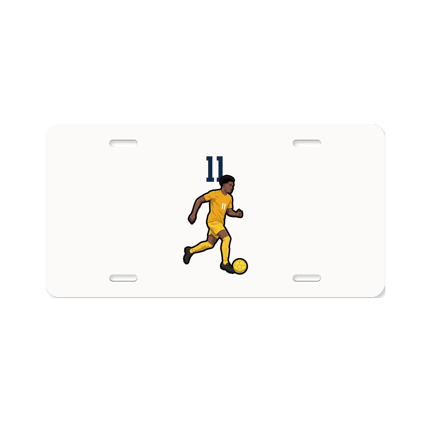 License Plate — Number Top in Classic