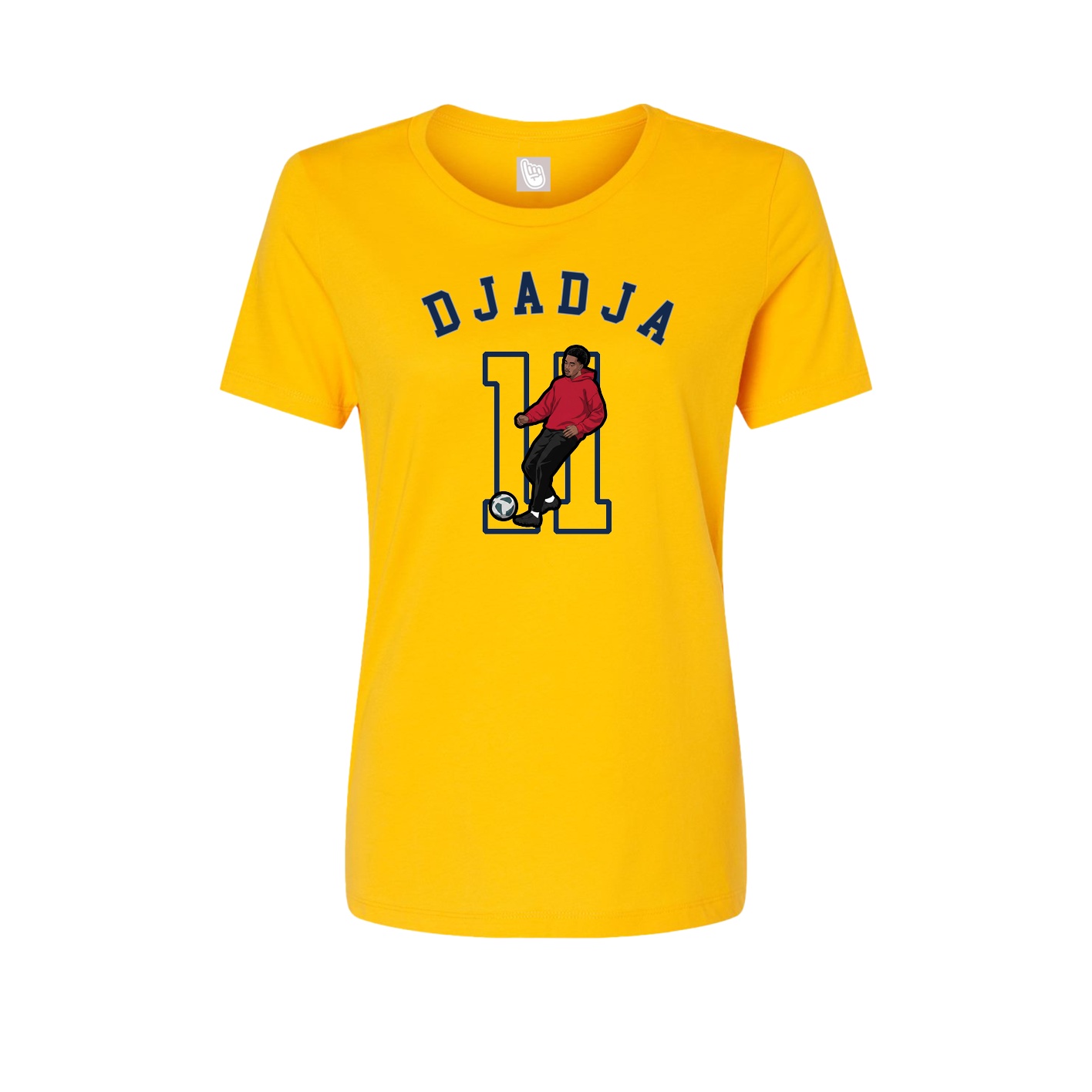 Fitted Women's Tee — Shirsey Arch in Gold