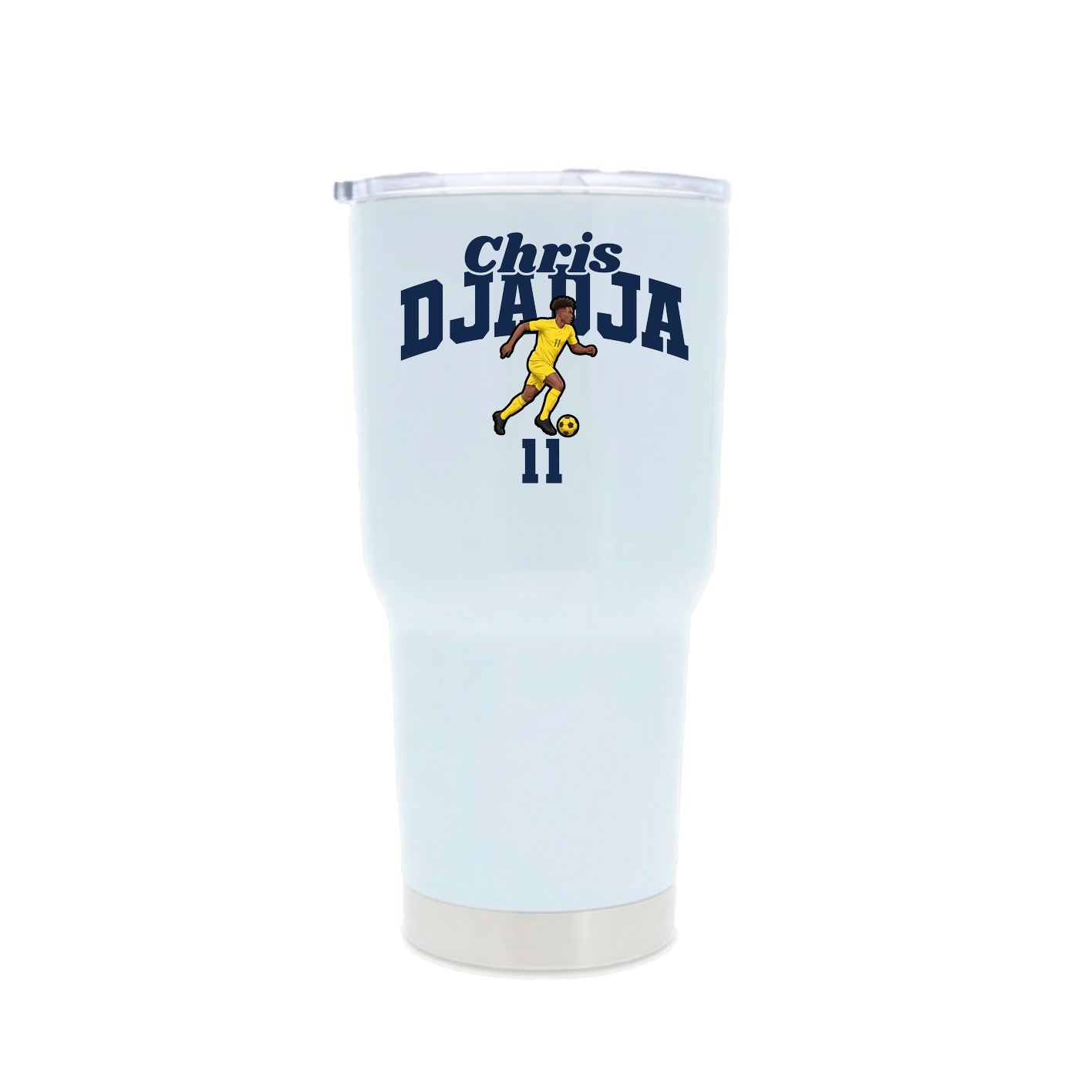 30oz Stainless Steel Tumbler — Signature Arch in White