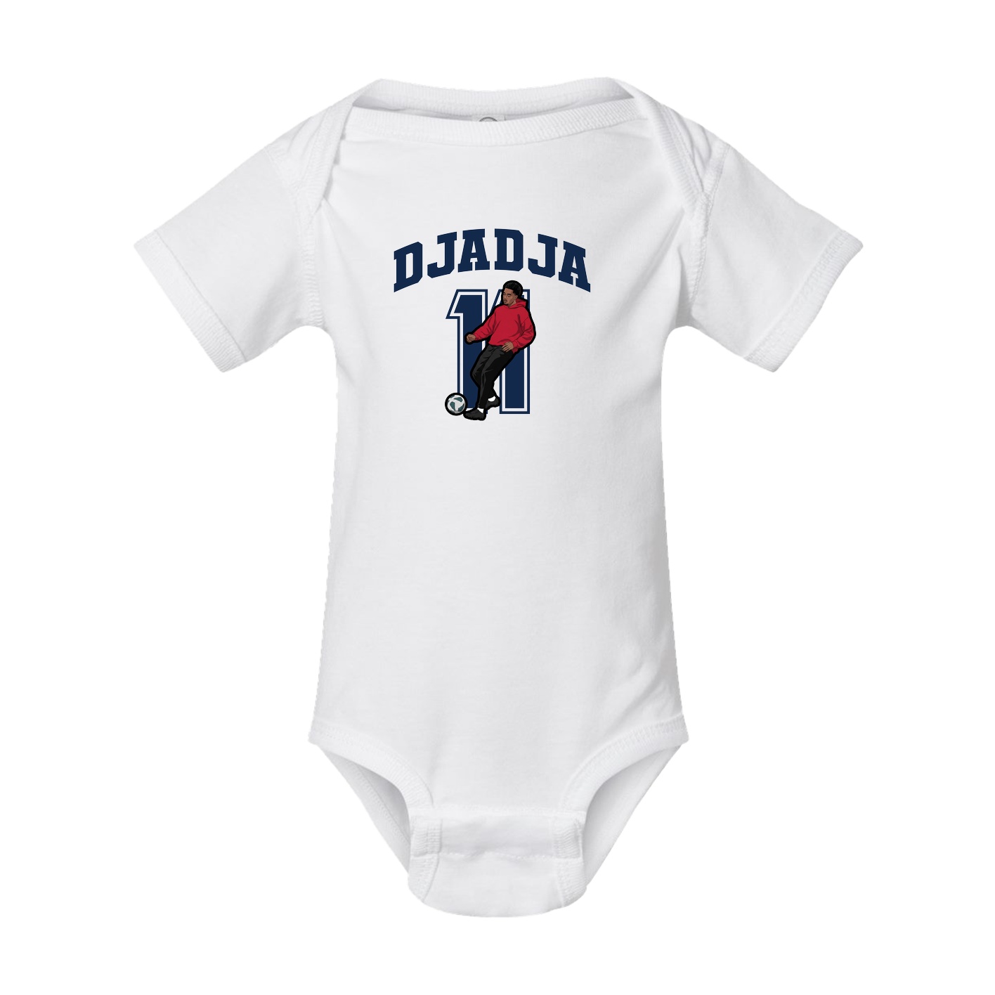 Baby Onesie — Number in White