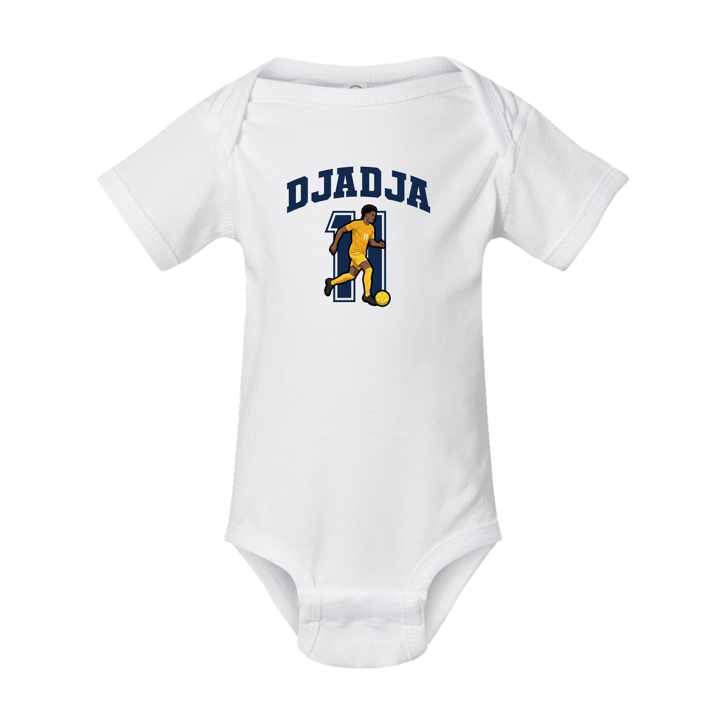 Baby Onesie — Number in White