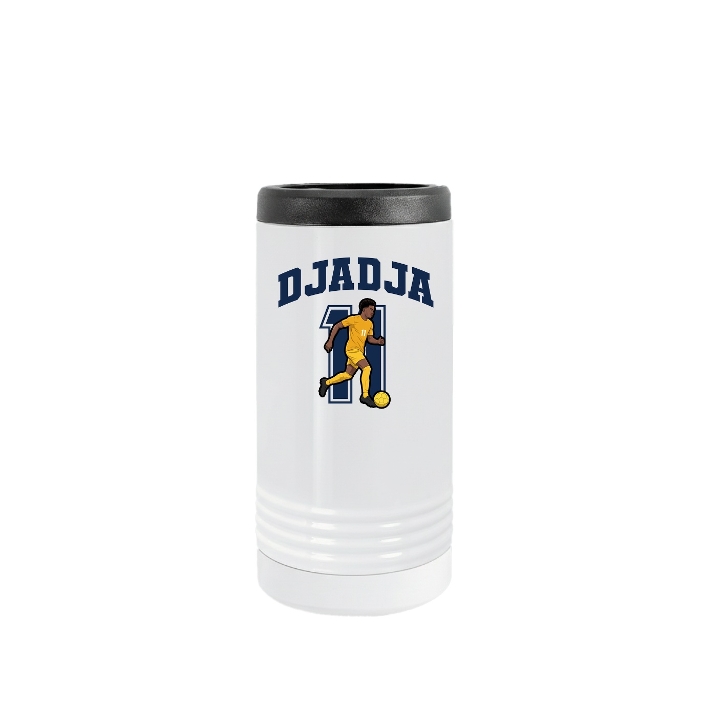 Slim Beverage Holder — Number in White