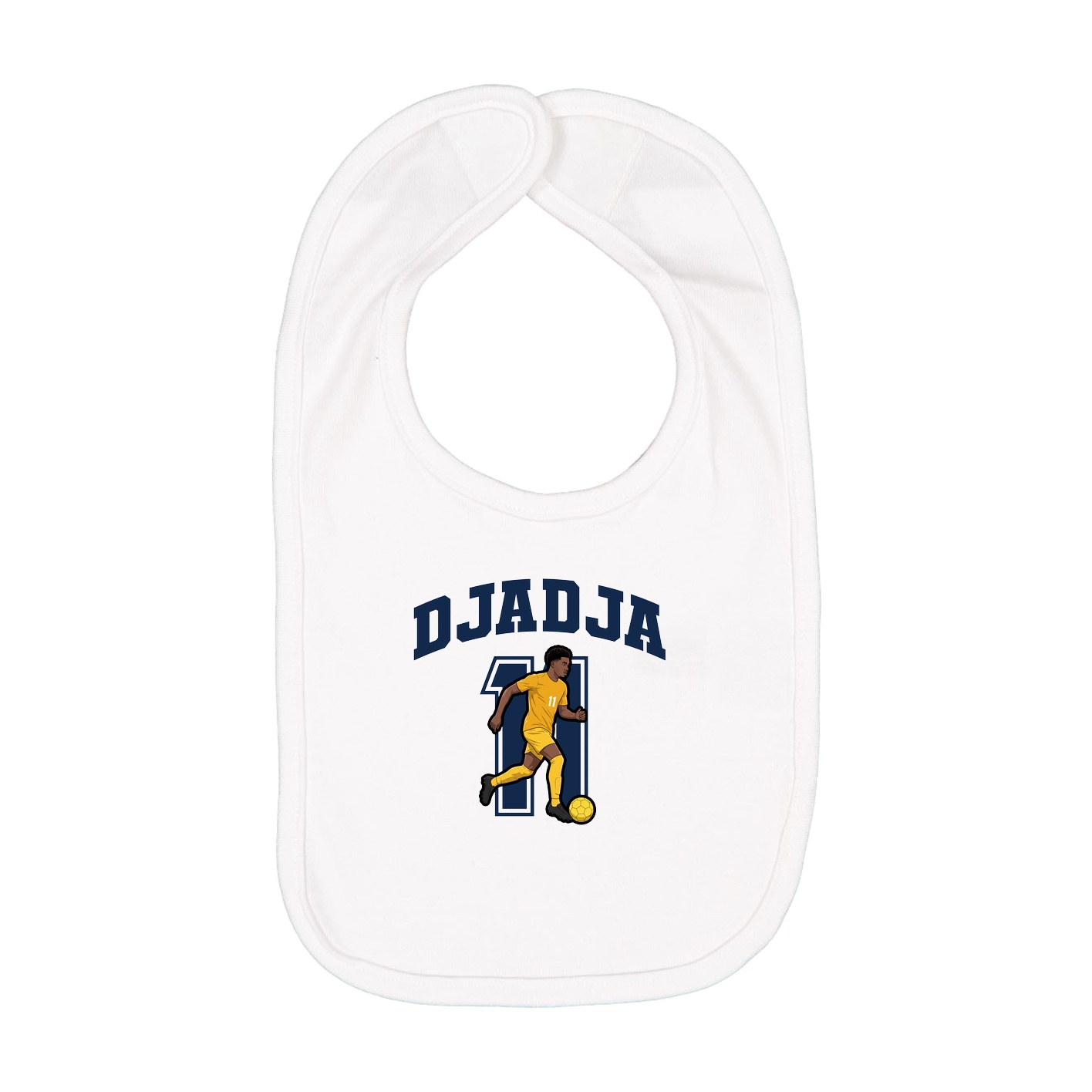 Infant Bib — Number in White