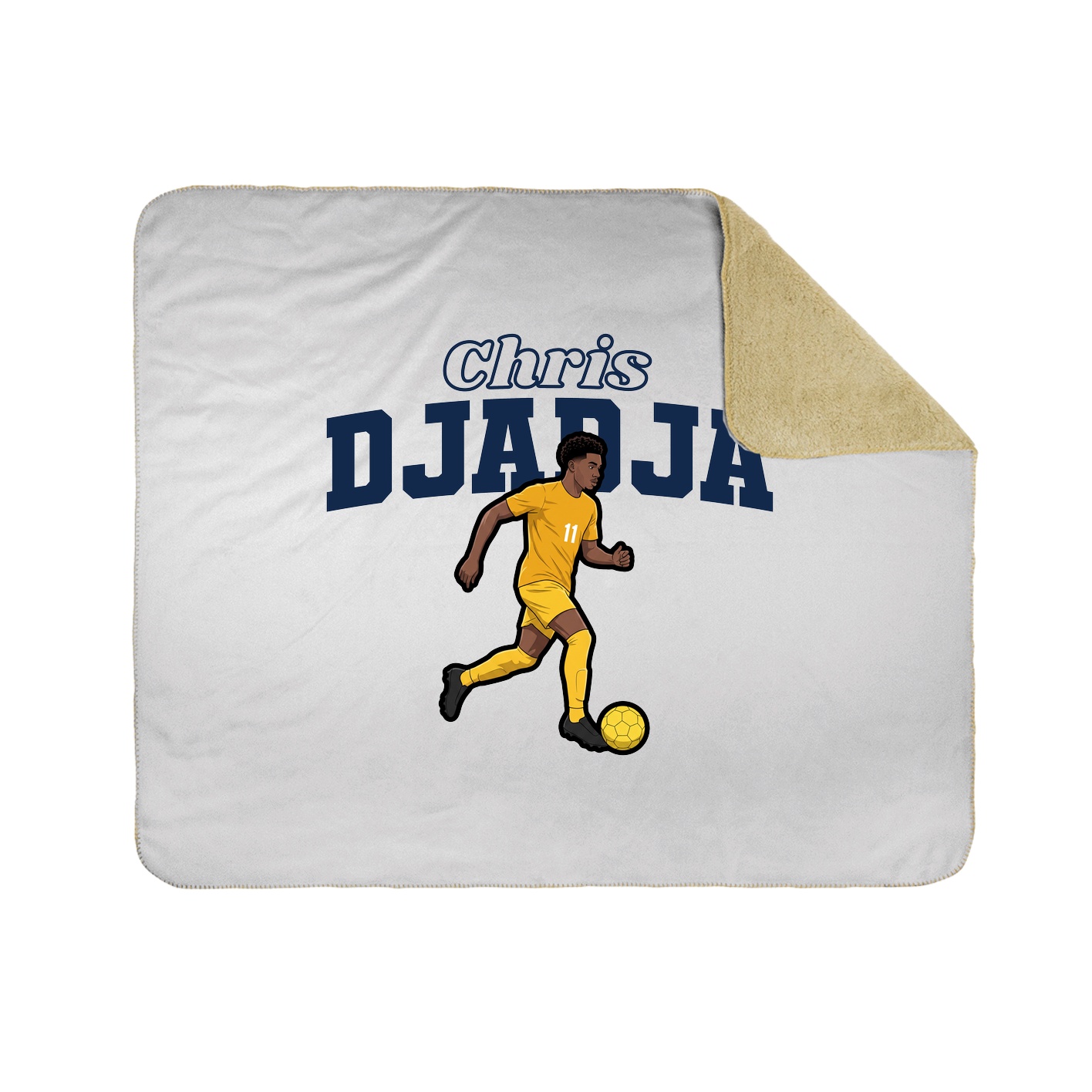 Throw Blanket — Name Arch in White