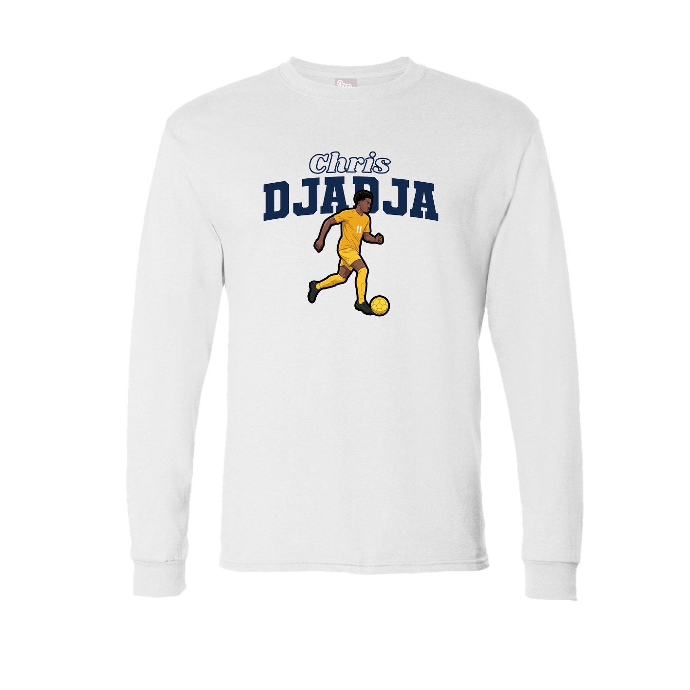 Long Sleeve Tee — Name Arch in White