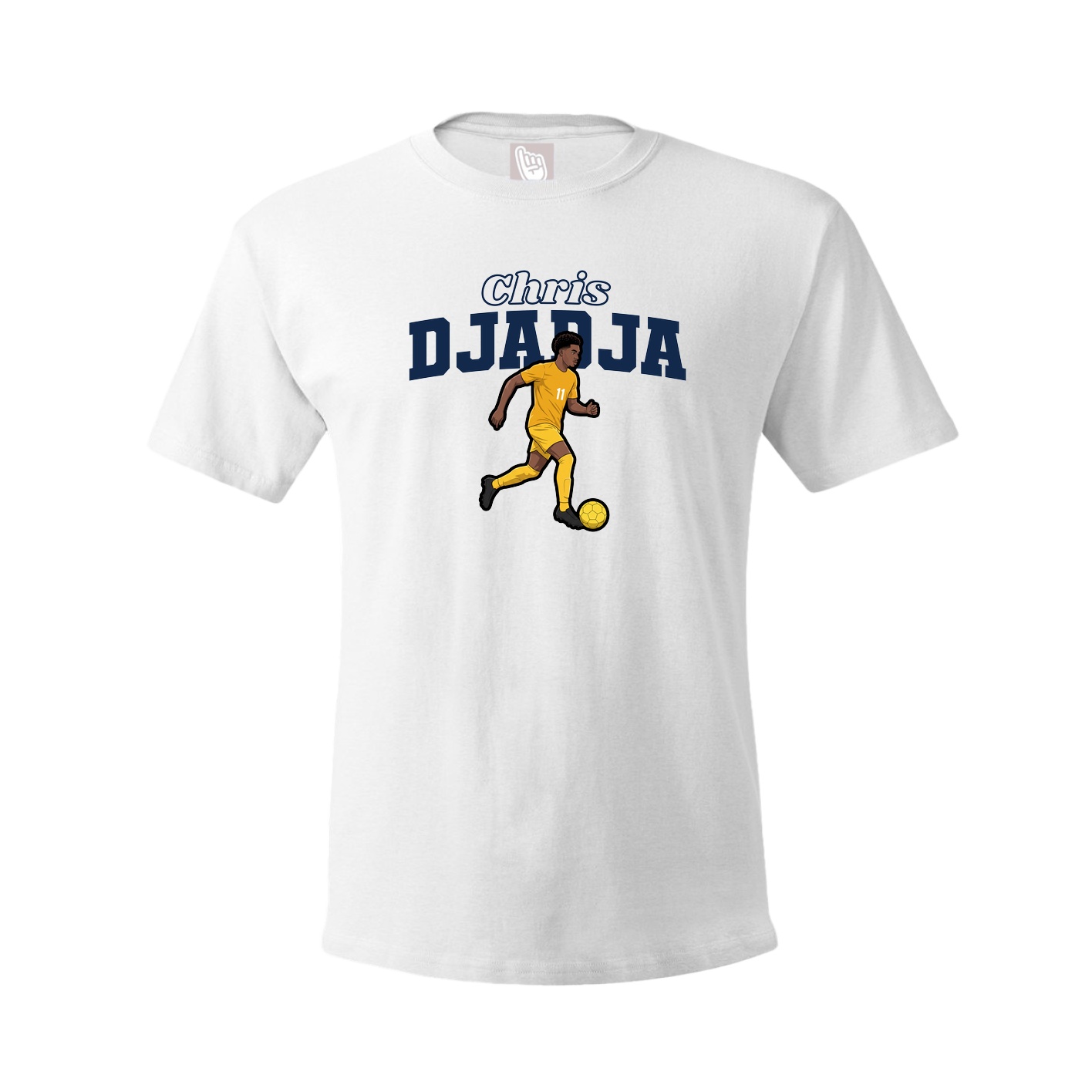Youth Tee — Name Arch in White
