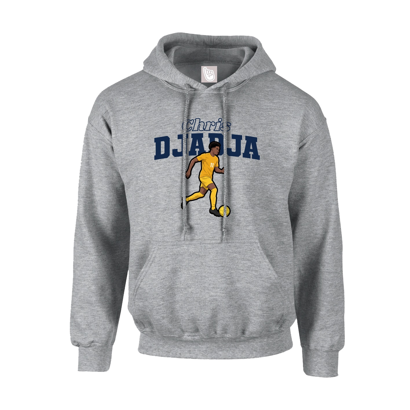 Hoodie — Name Arch in Grey