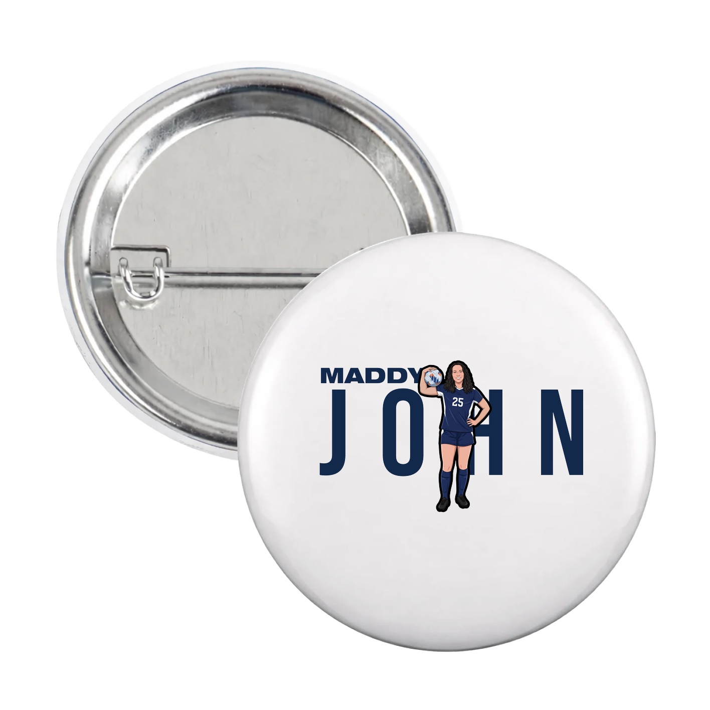 Game Day Button — Player Name in White