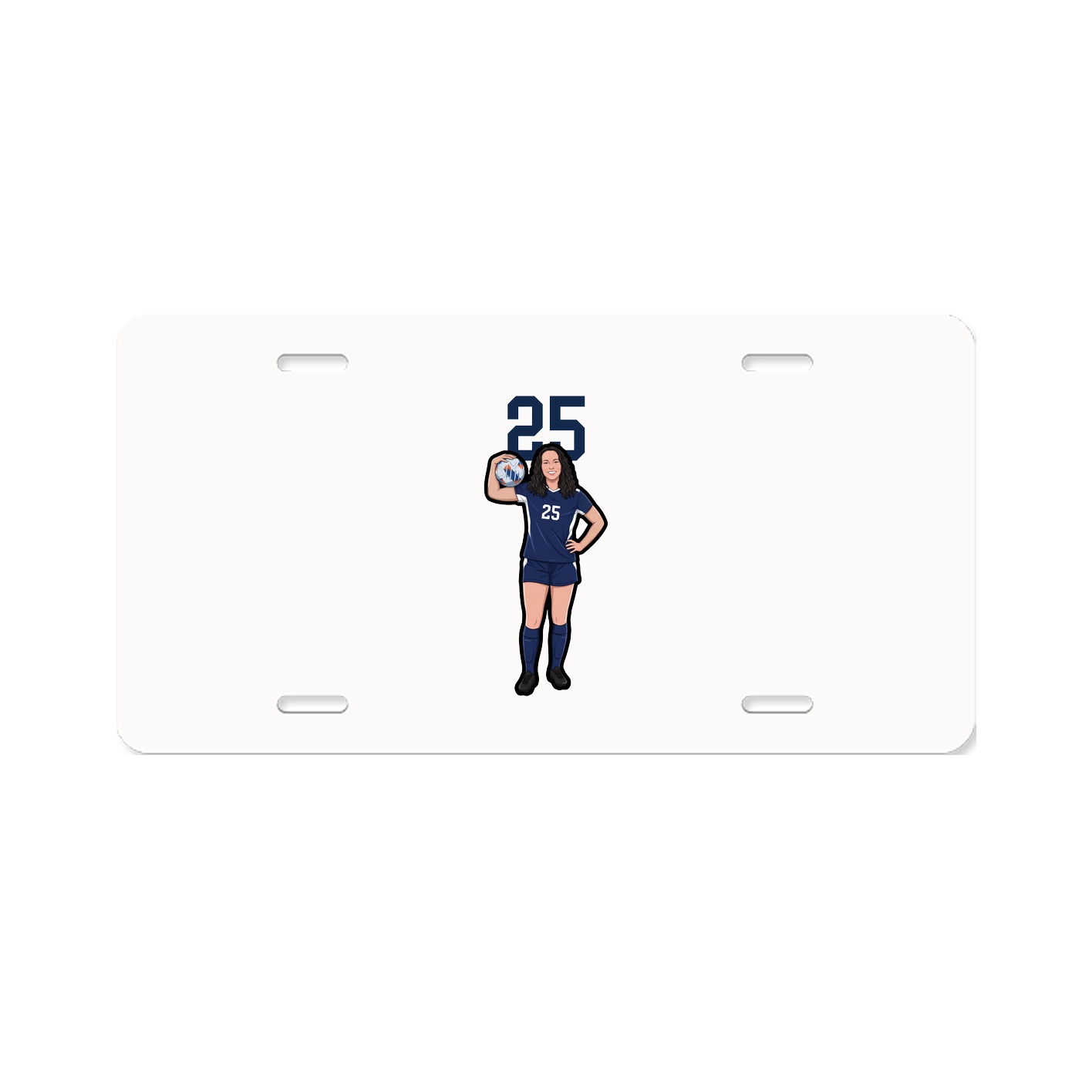 License Plate — Number Top in Classic