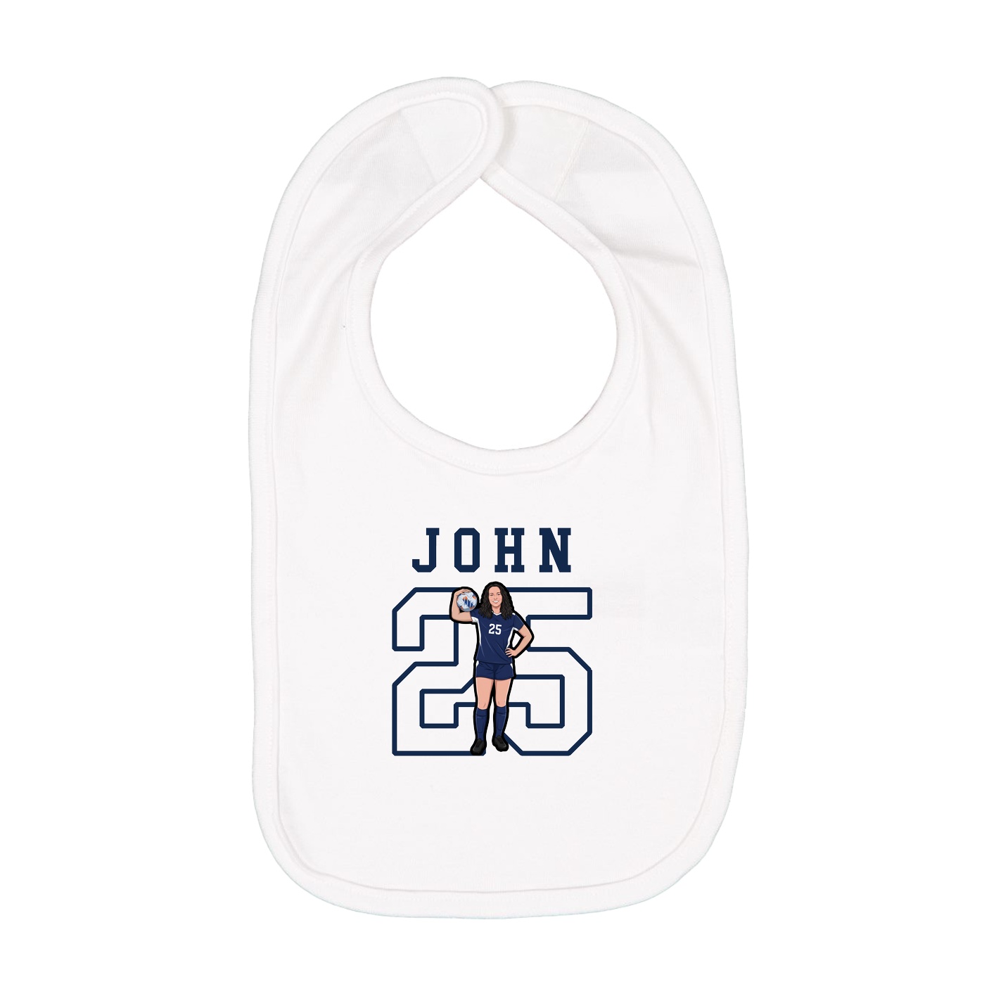 Infant Bib — Shirsey in White