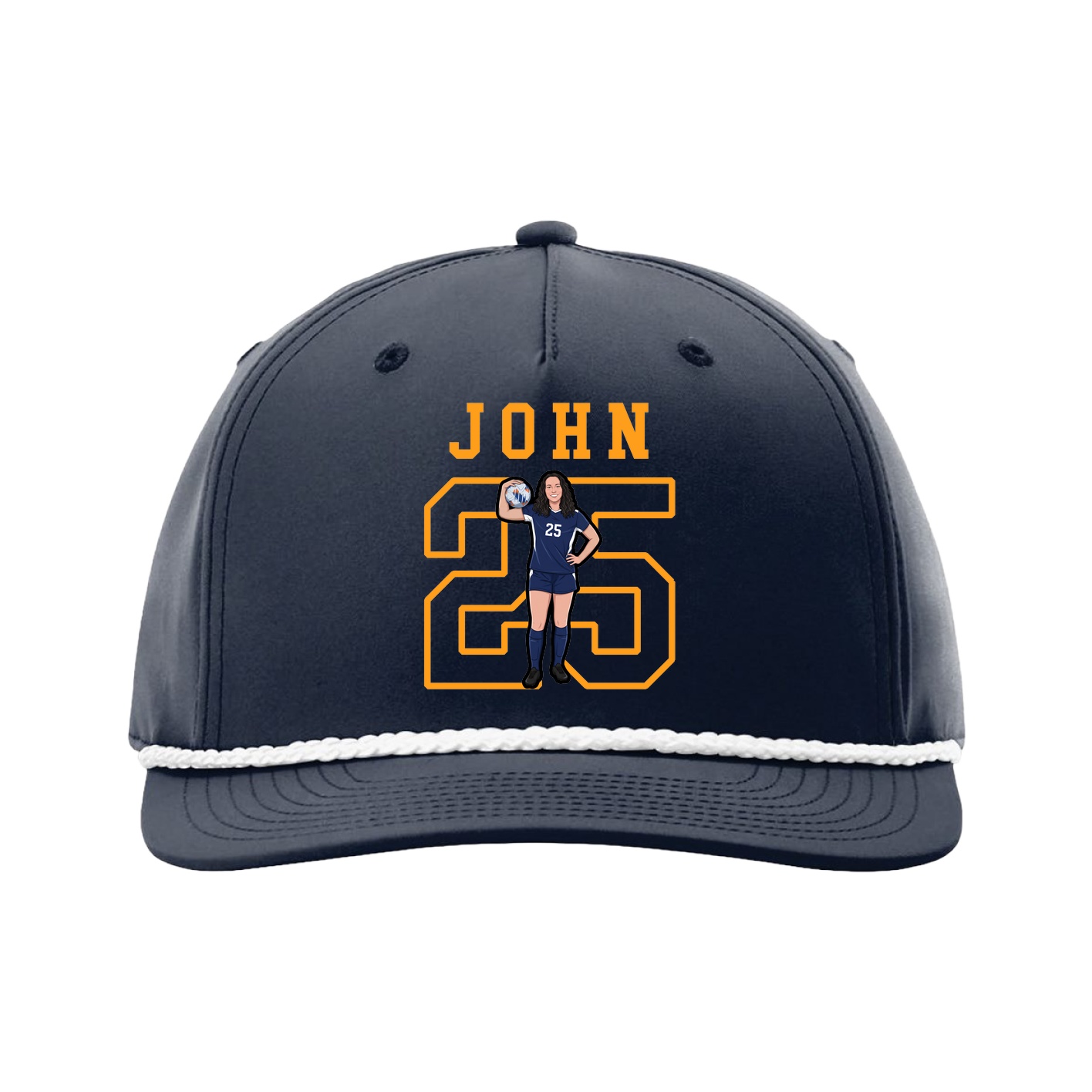 Five-Panel Classic Rope Cap — Shirsey in Navy