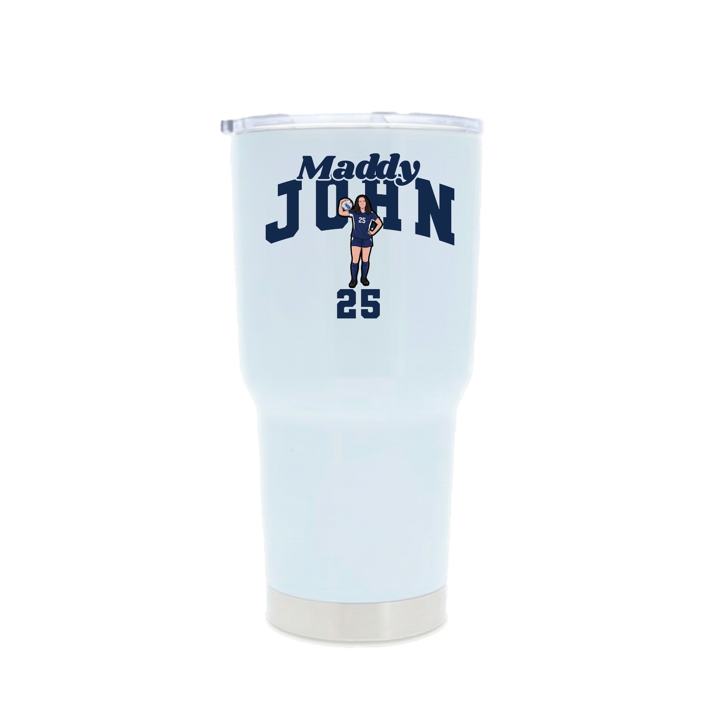 30oz Stainless Steel Tumbler — Signature Arch in White