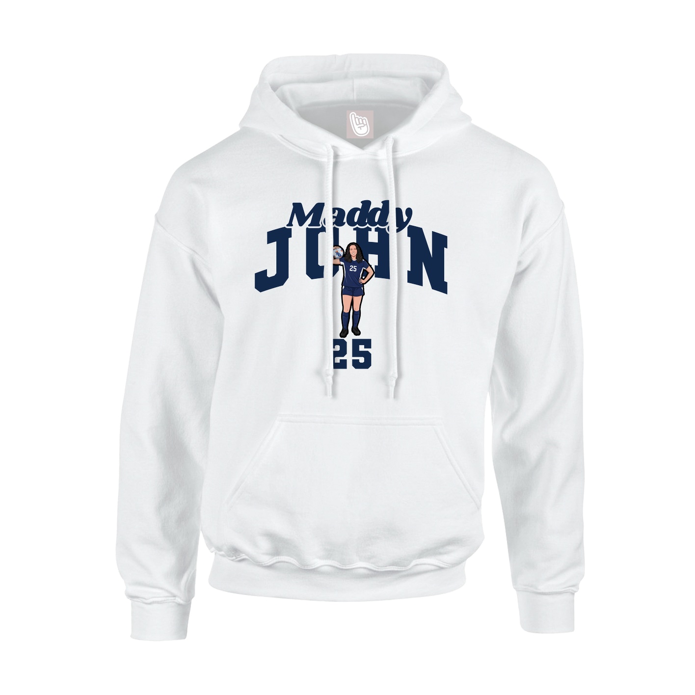 Hoodie — Signature Arch in White