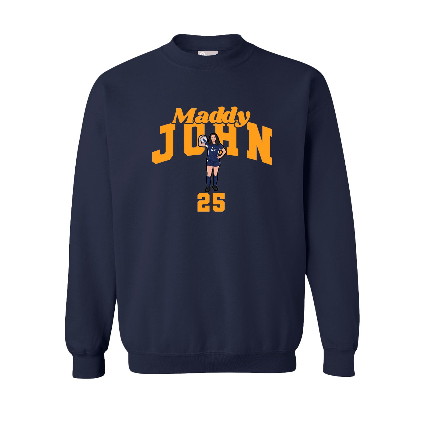 Fleece Crew — Signature Arch in Navy