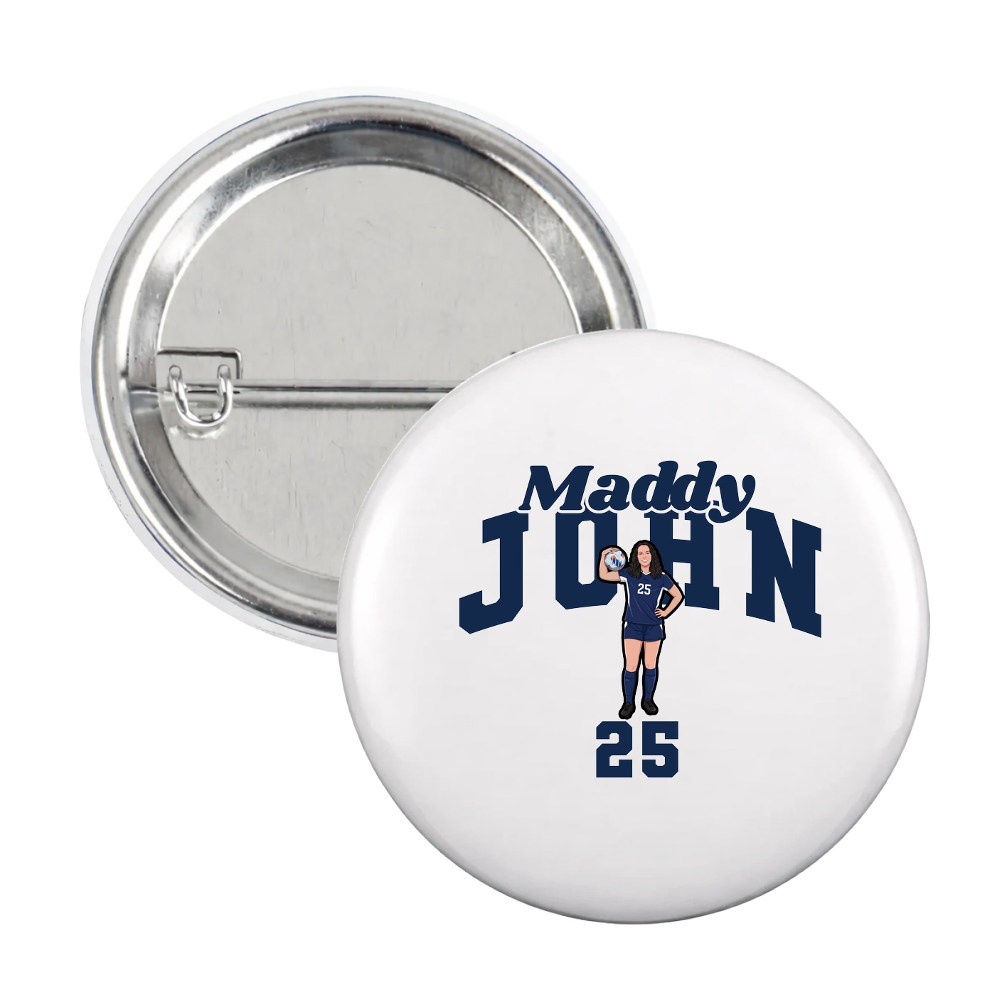 Game Day Button — Signature Arch in White