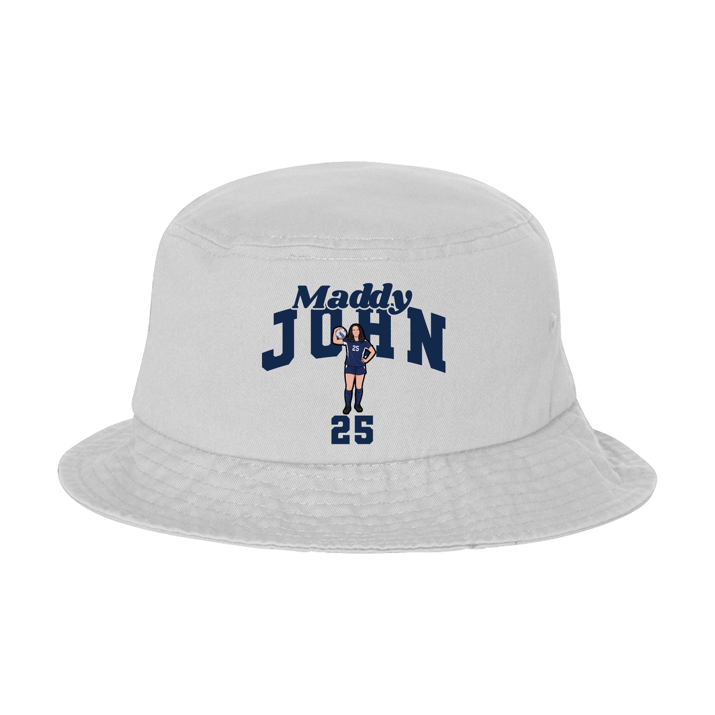 Bucket Cap — Signature Arch in White