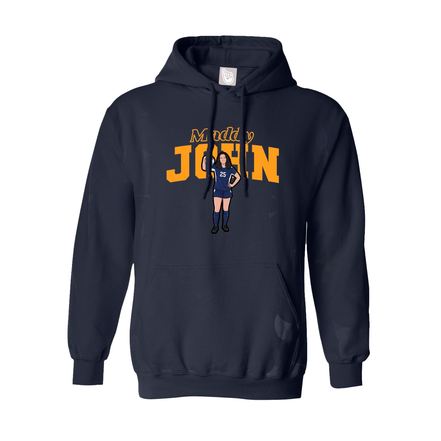 Hoodie — Name Arch in Navy