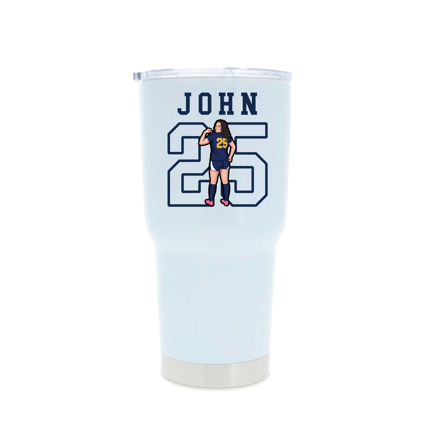 30oz Stainless Steel Tumbler — Shirsey in White