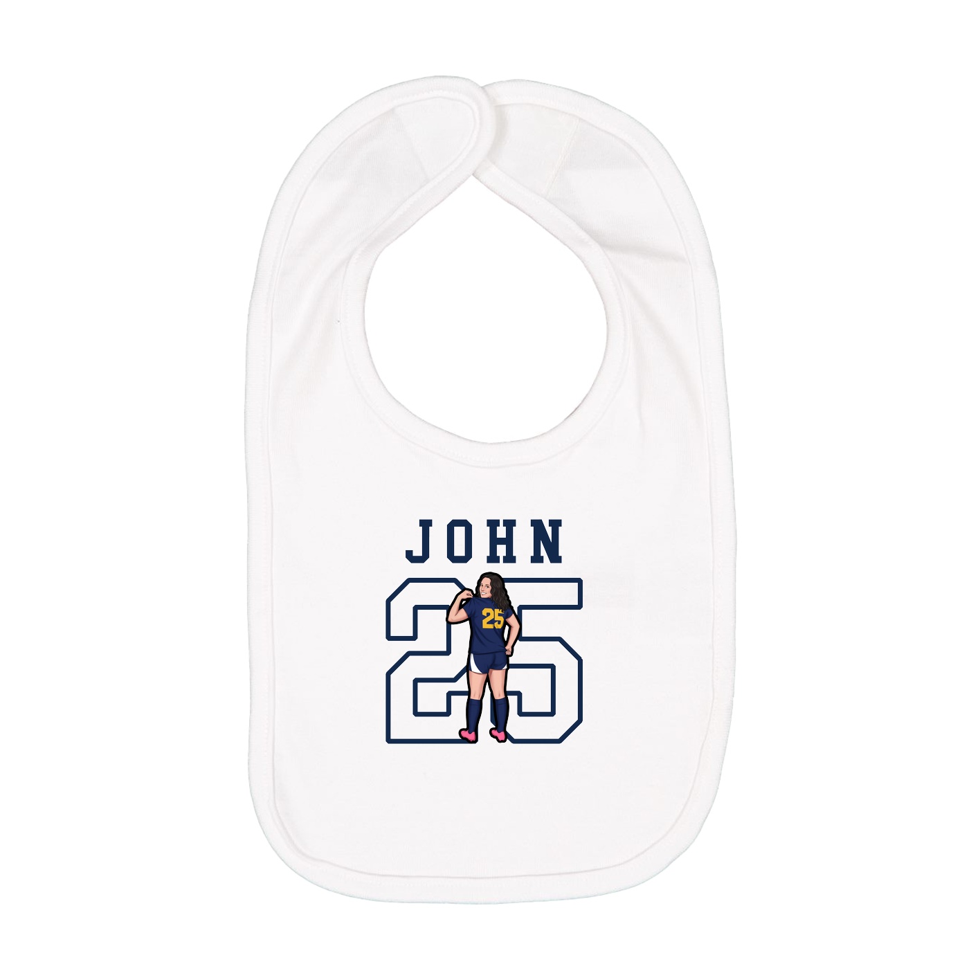 Infant Bib — Shirsey in White