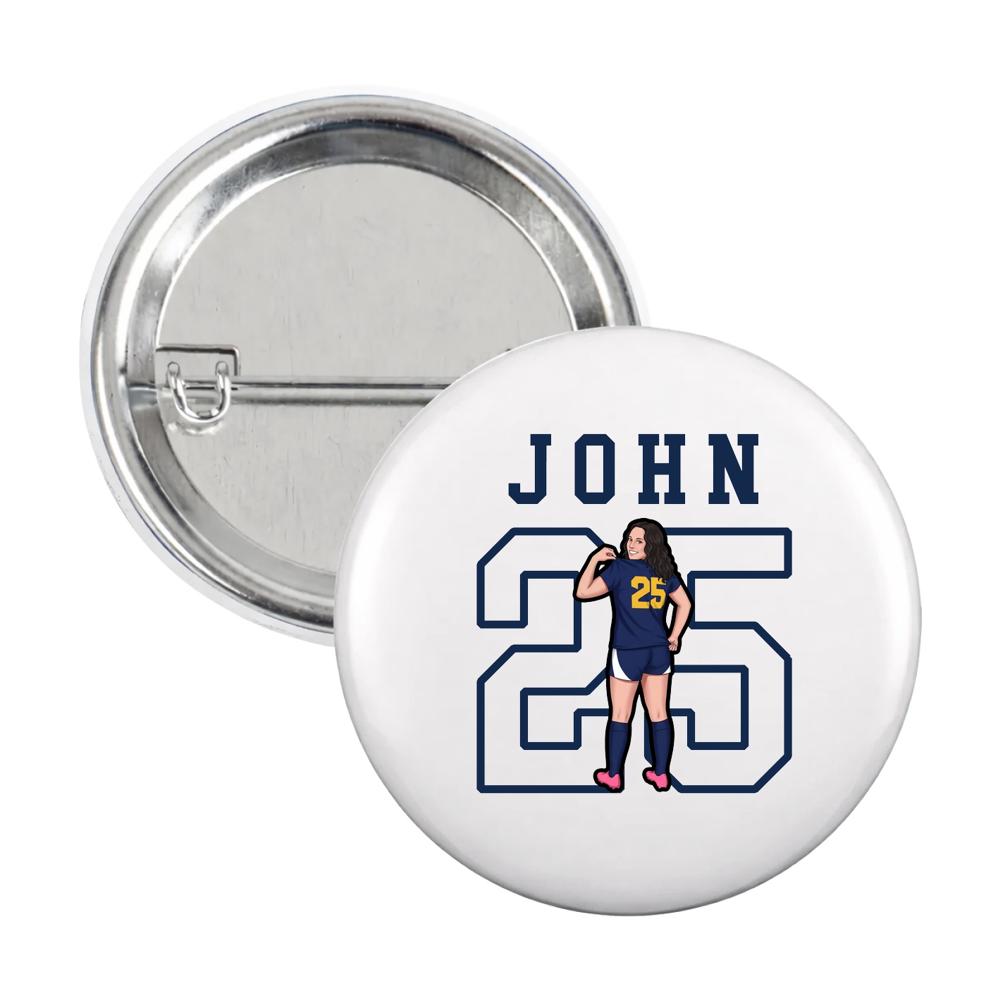 Game Day Button — Shirsey in White