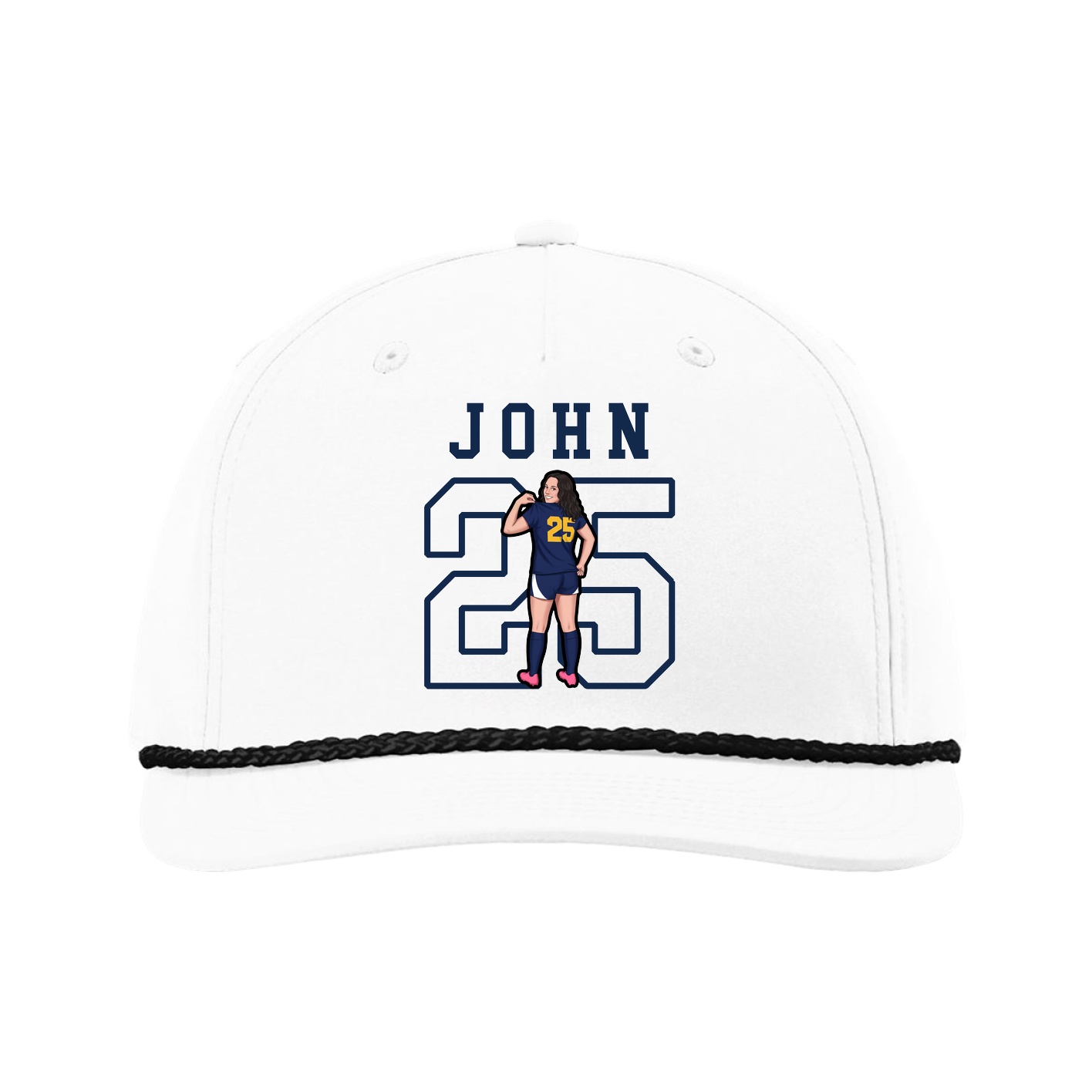 Five-Panel Classic Rope Cap — Shirsey in White
