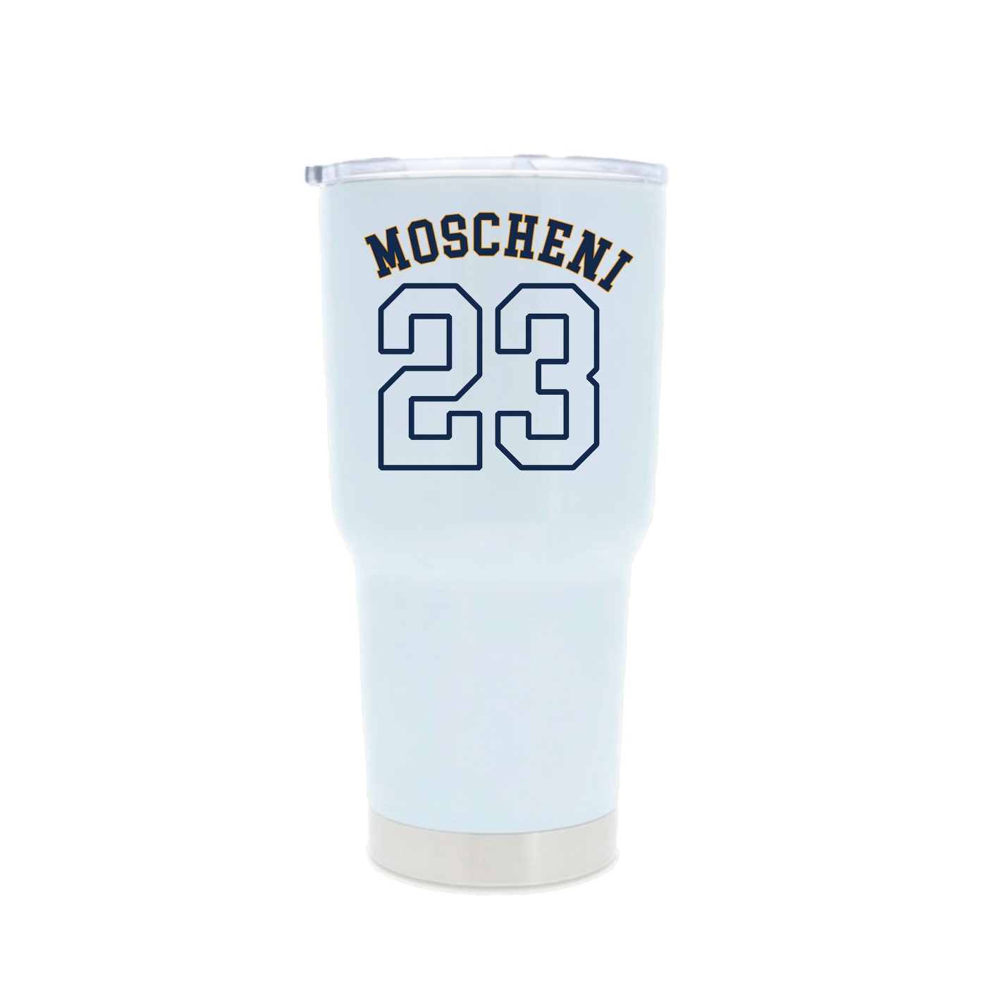 30oz Stainless Steel Tumbler — Shirsey Arch in White