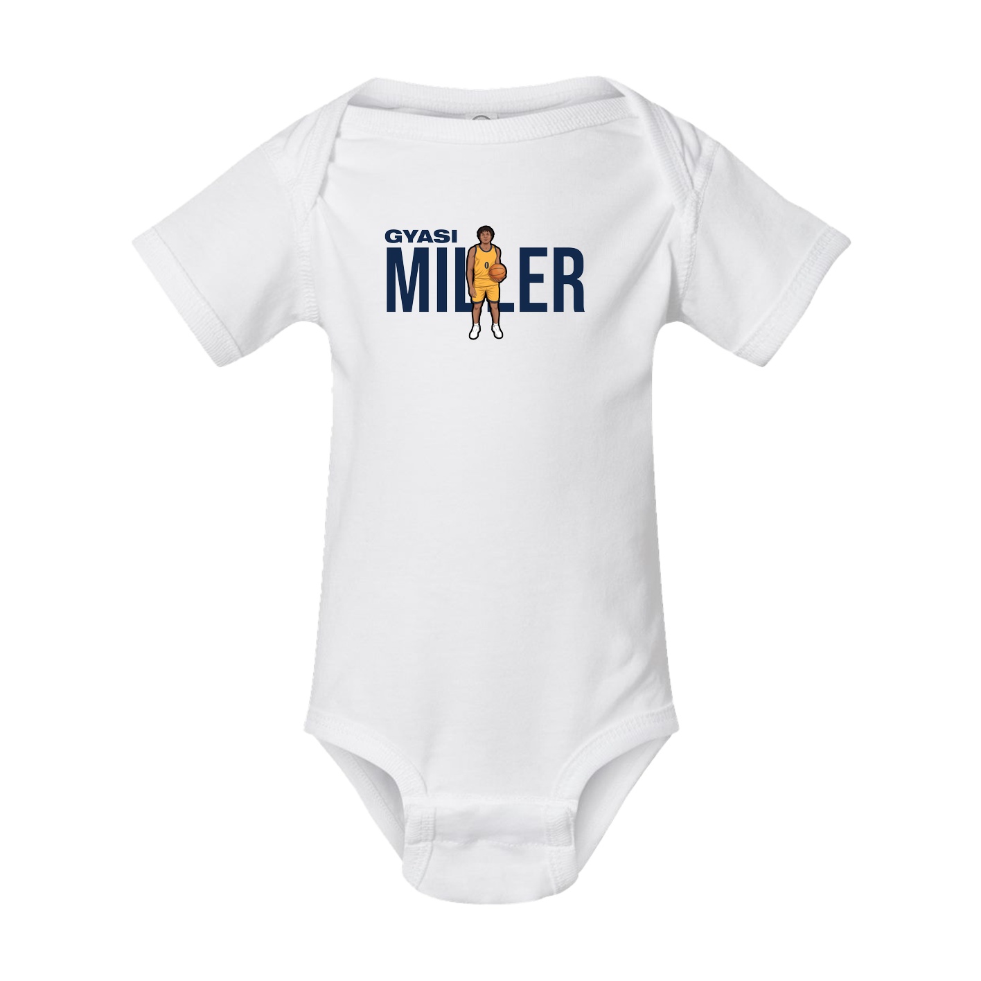 Baby Onesie — Player Name in White