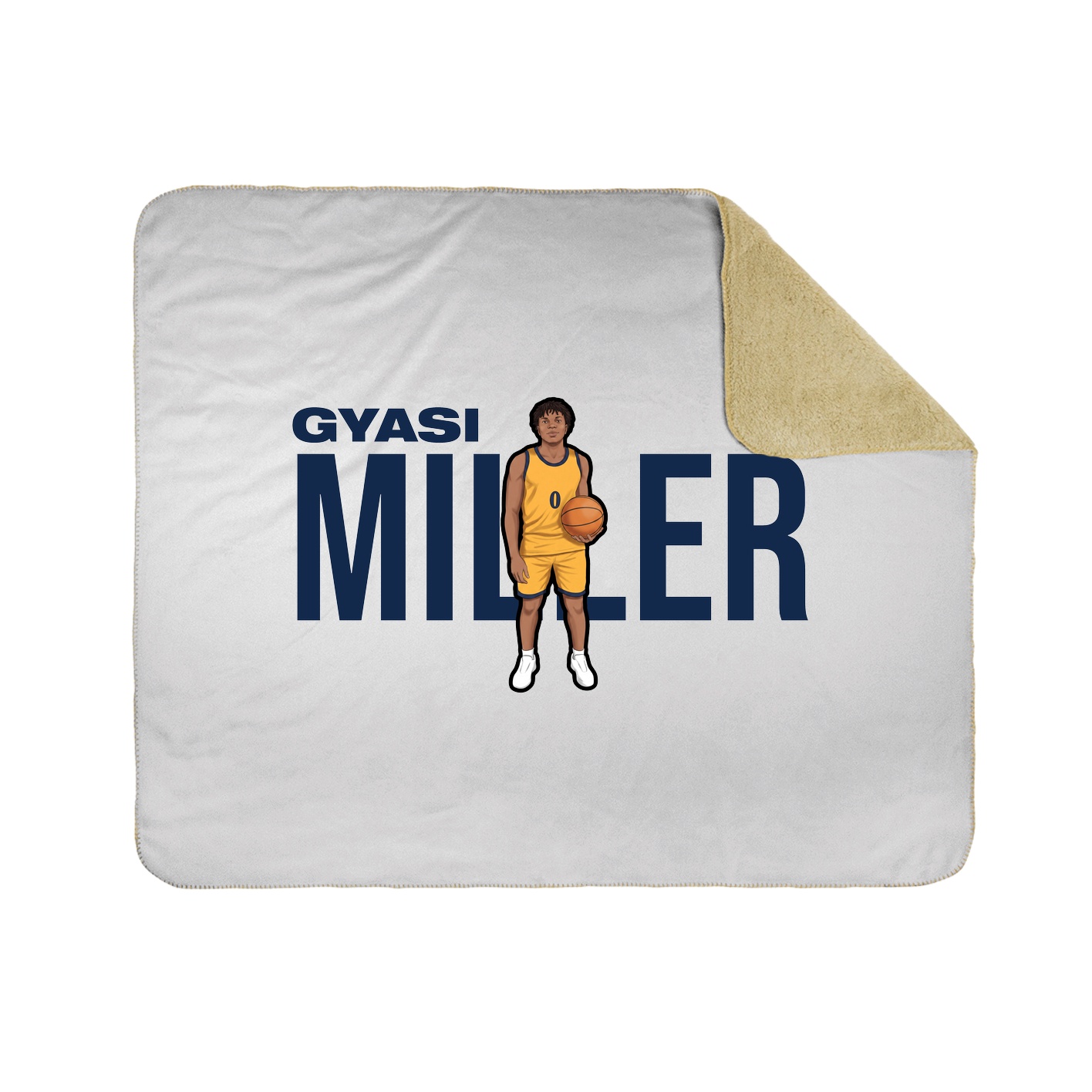 Throw Blanket — Player Name in White