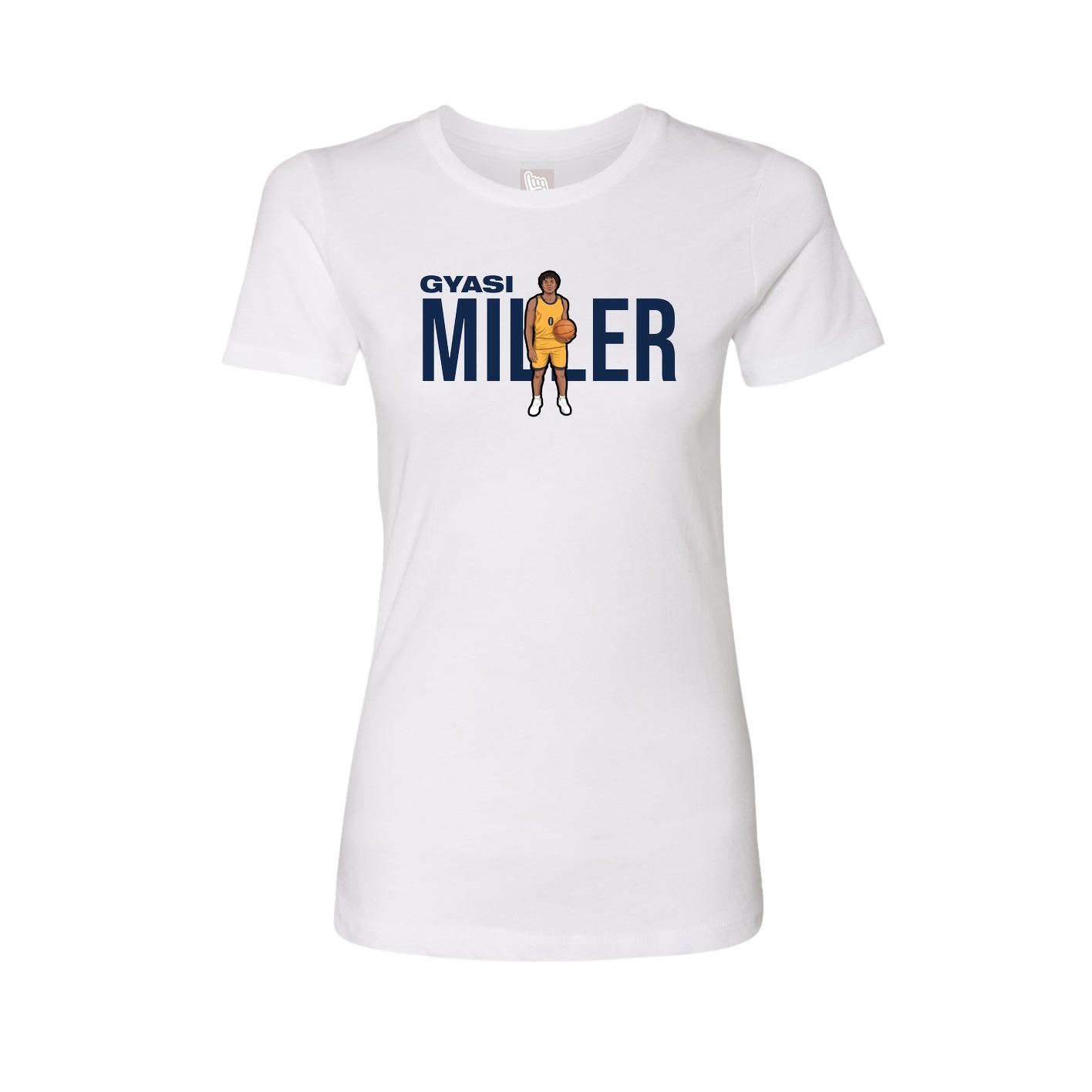 Fitted Women's Tee — Player Name in White