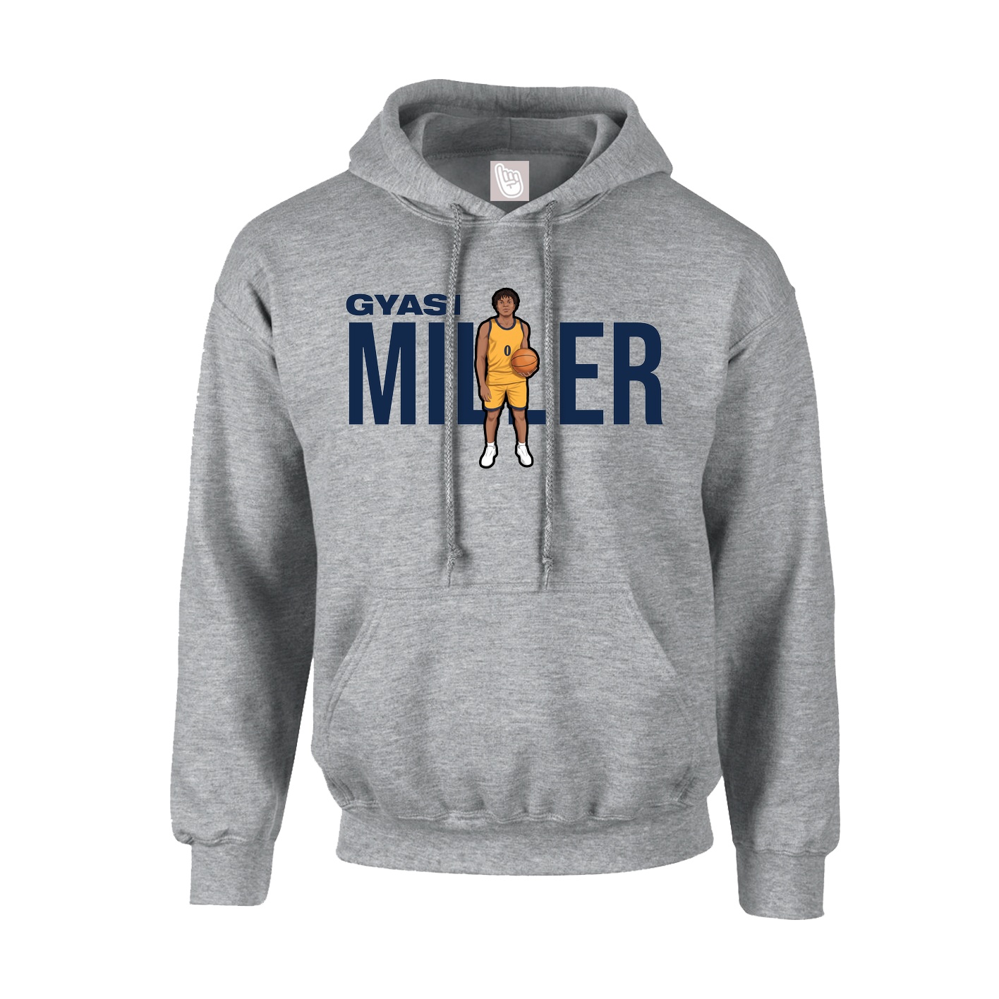 Hoodie — Player Name in Grey
