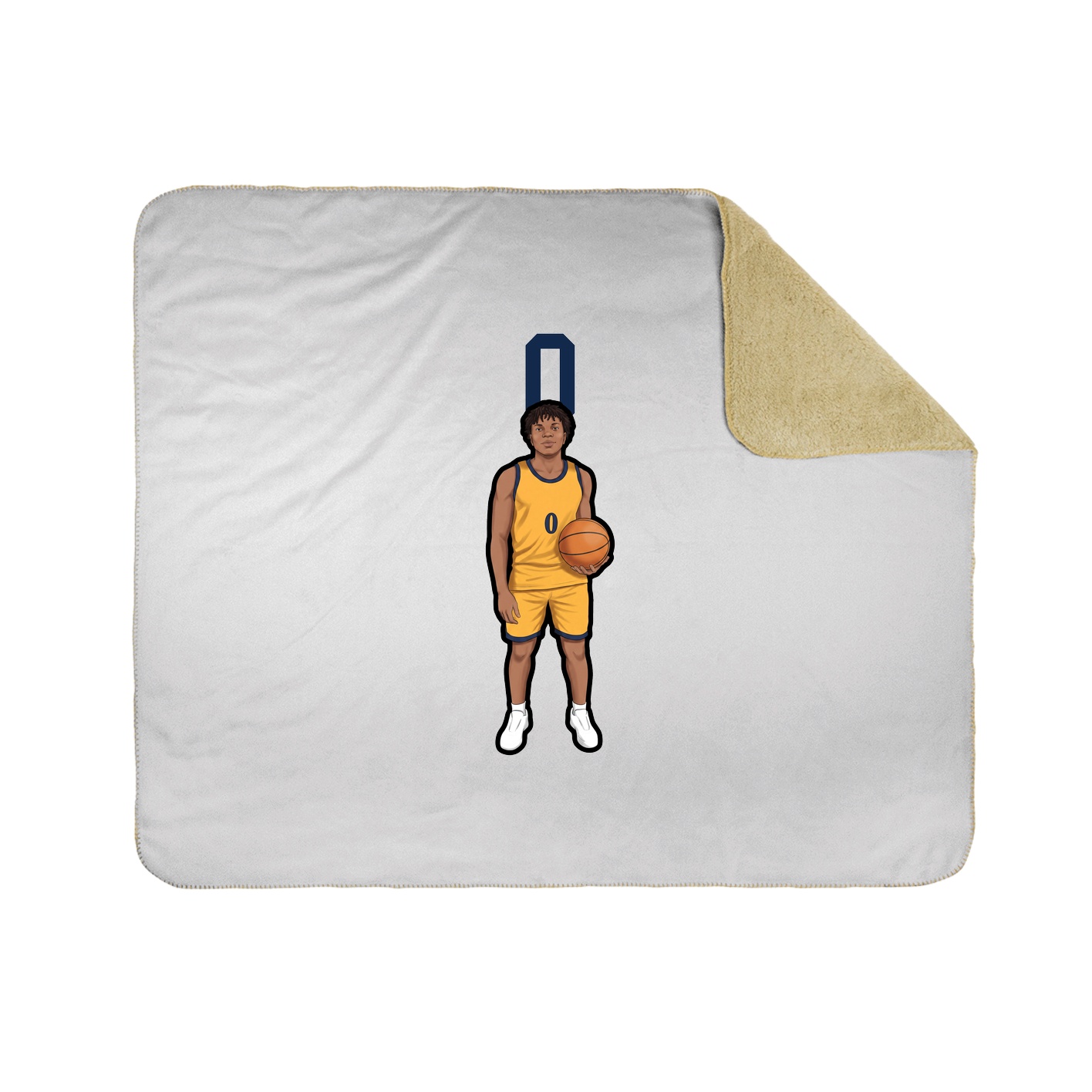 Throw Blanket — Number Top in White