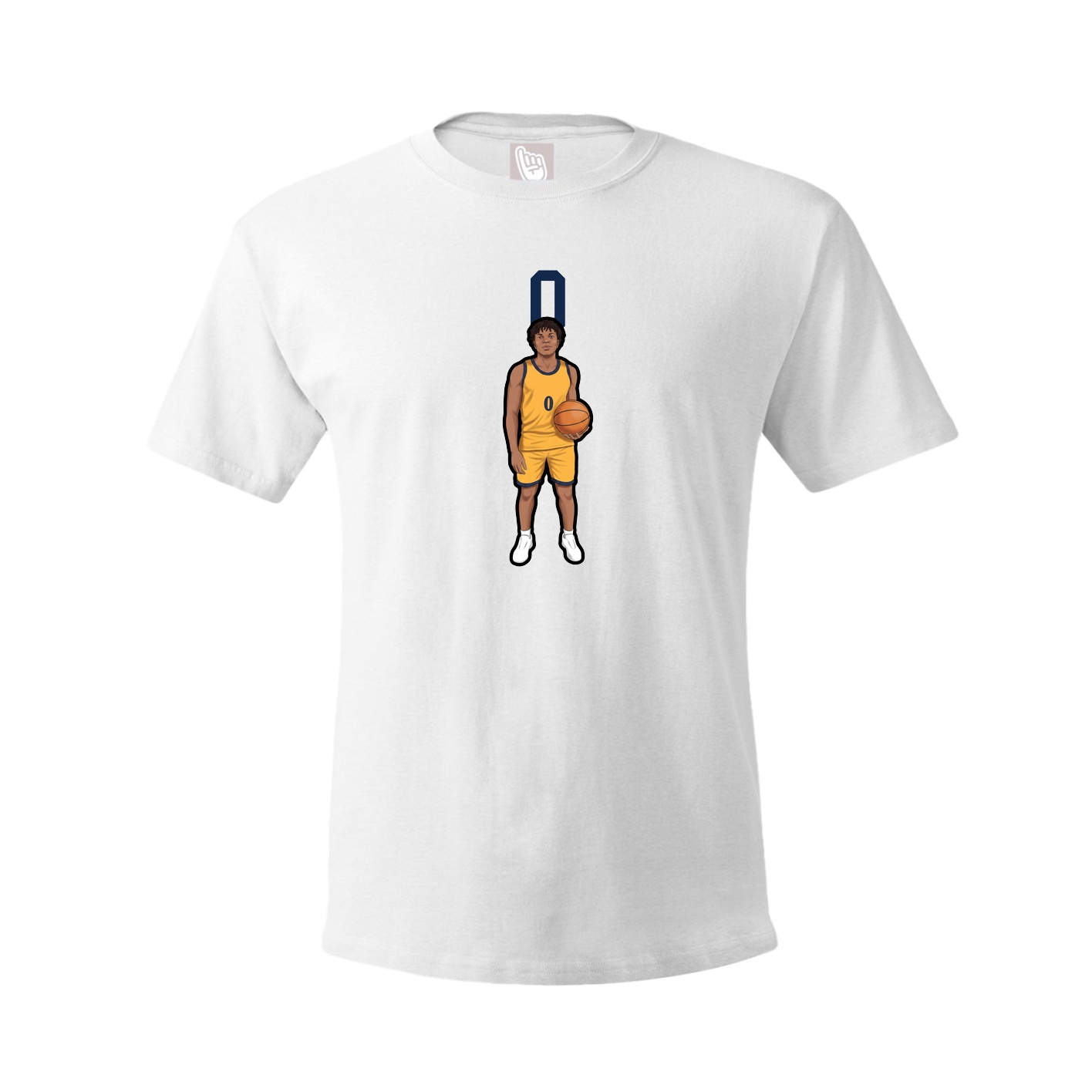 Youth Tee — Number Top in White