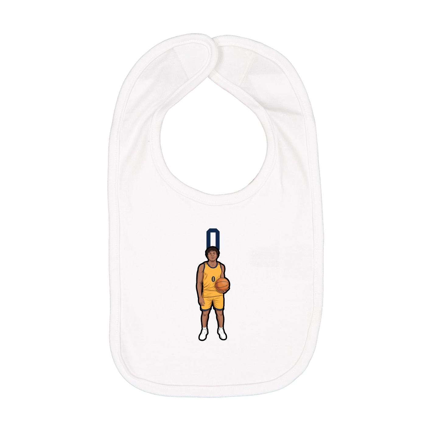 Infant Bib — Number Top in White
