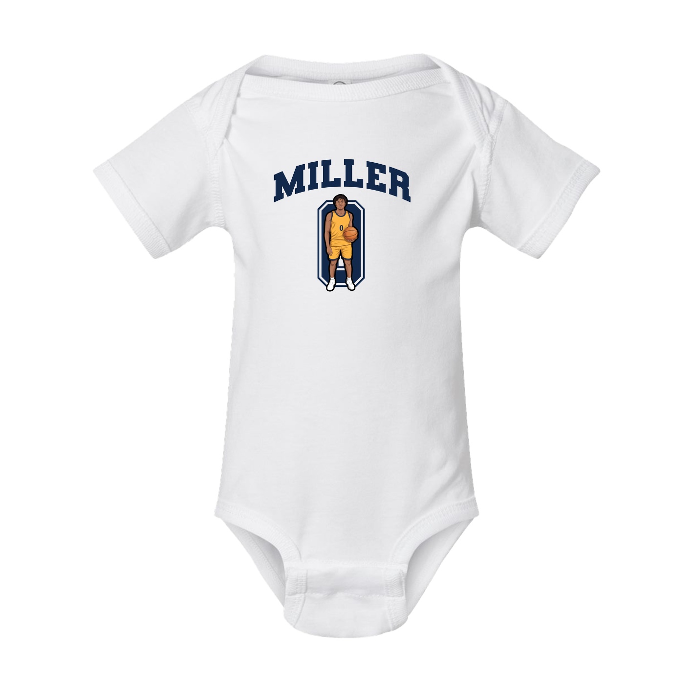 Baby Onesie — Number in White
