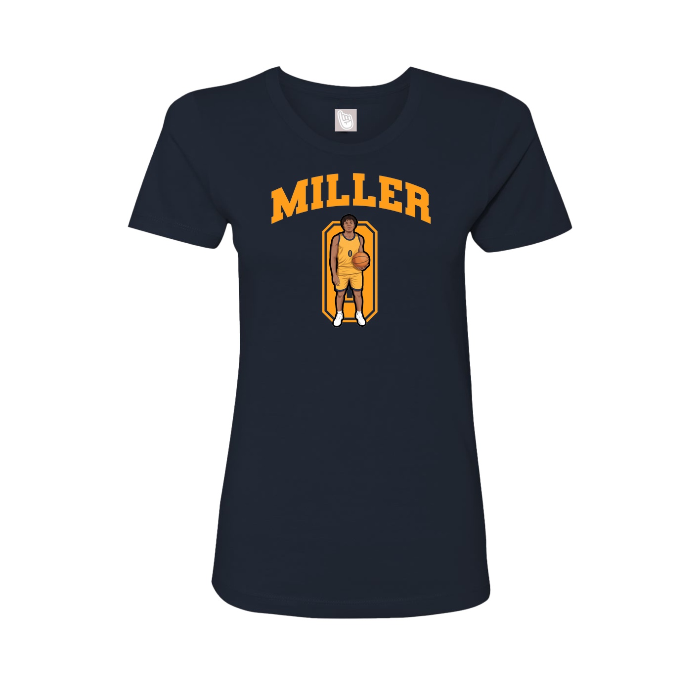 Fitted Women's Tee — Number in Navy