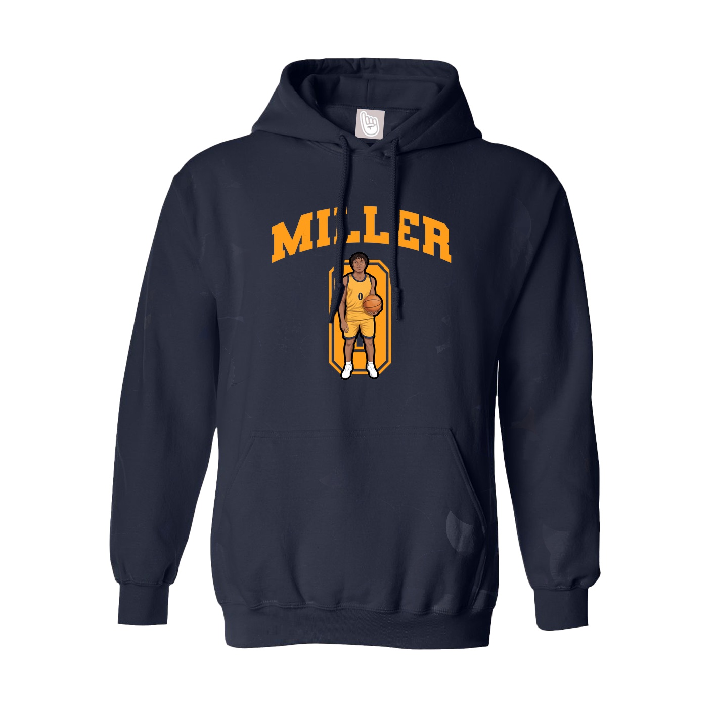 Hoodie — Number in Navy