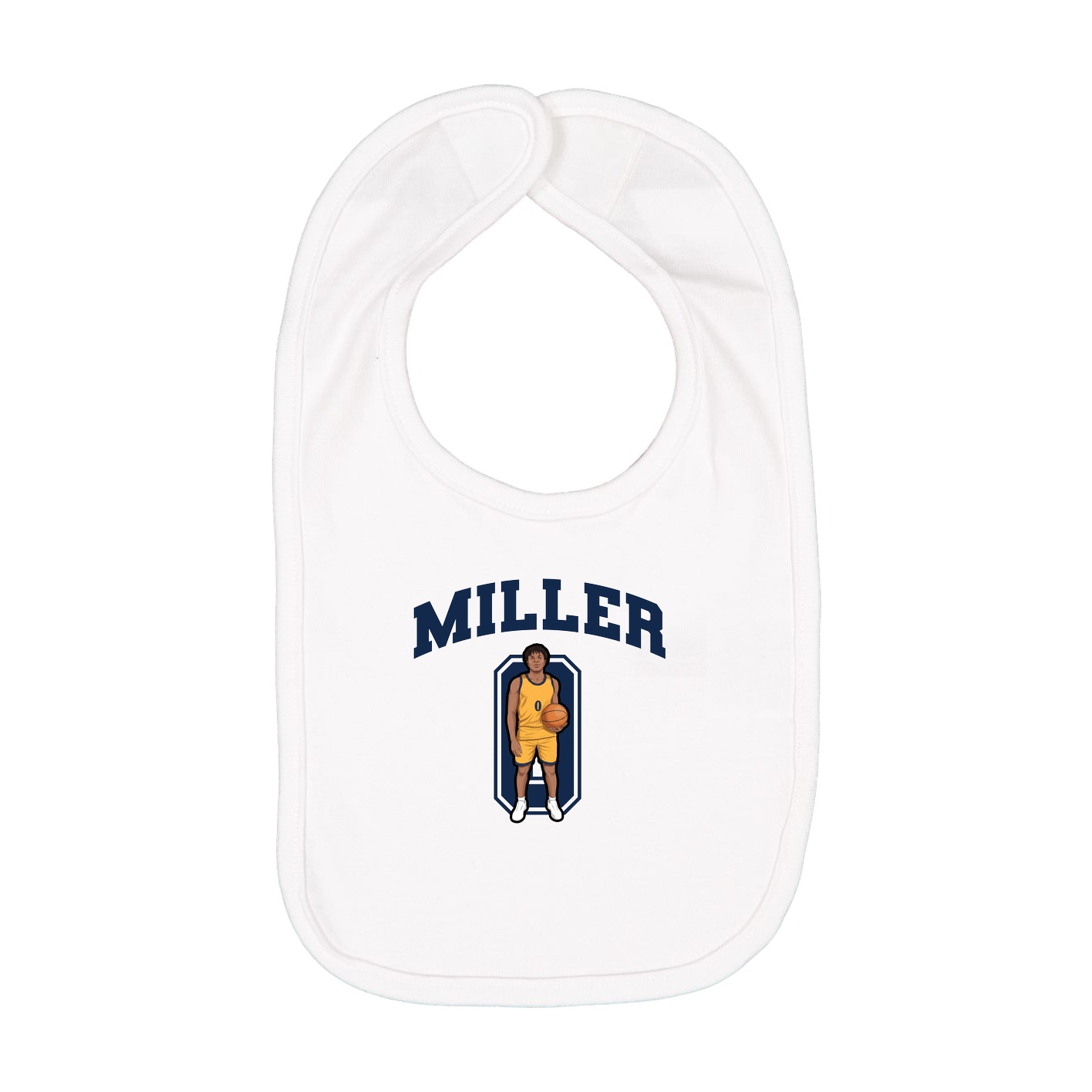 Infant Bib — Number in White
