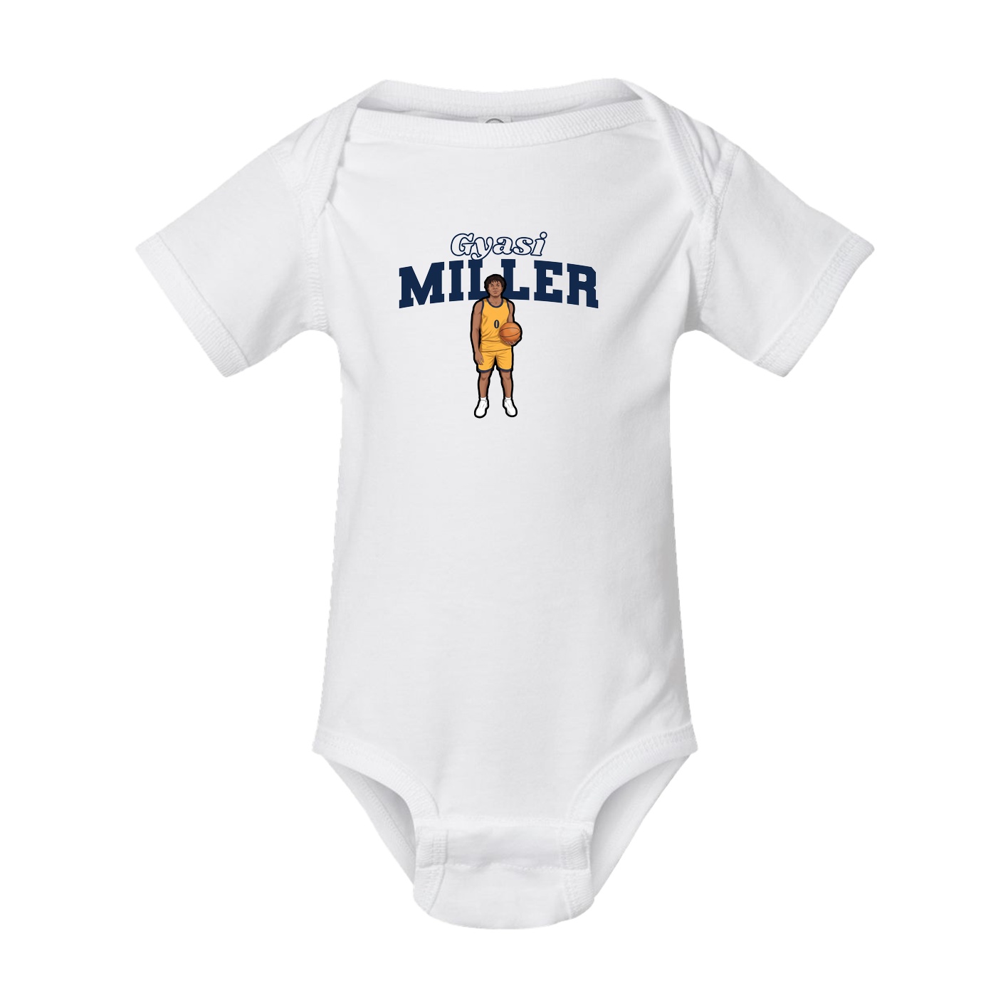 Baby Onesie — Name Arch in White