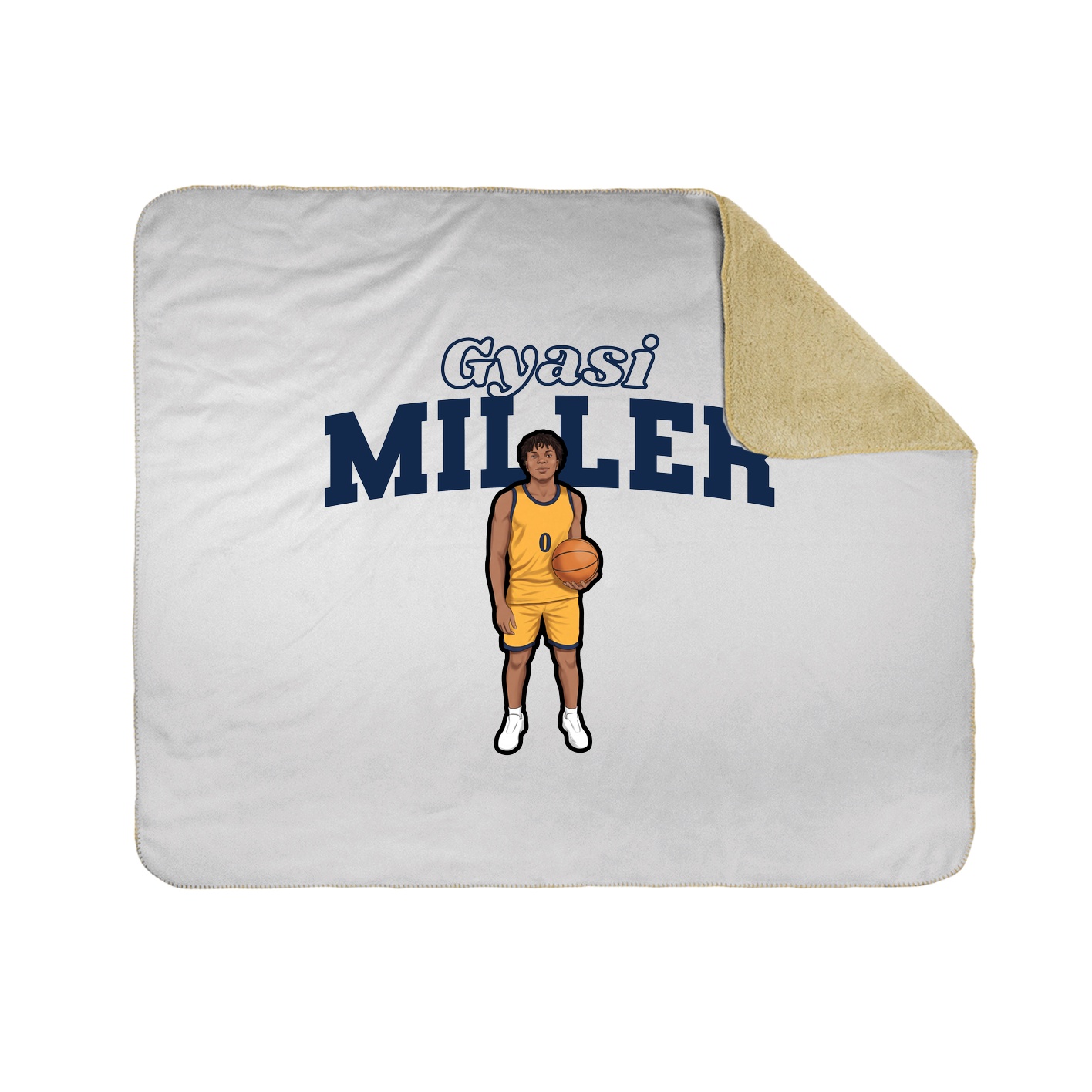 Throw Blanket — Name Arch in White