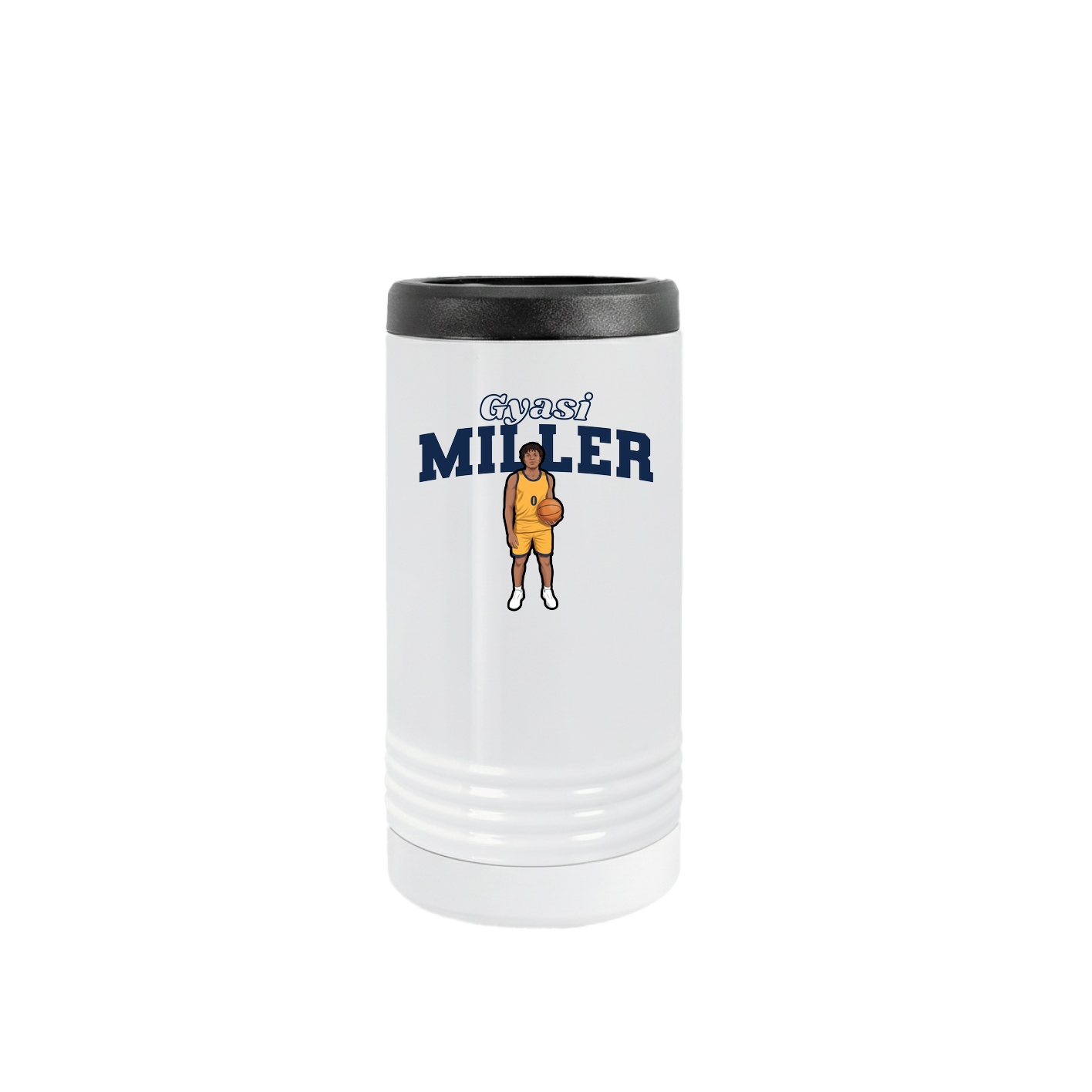 Slim Beverage Holder — Name Arch in White